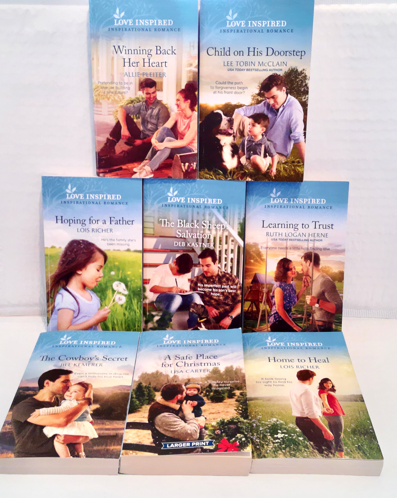 8 Love Inspired Harlequin Inspirational Romance Paperback Books Lot