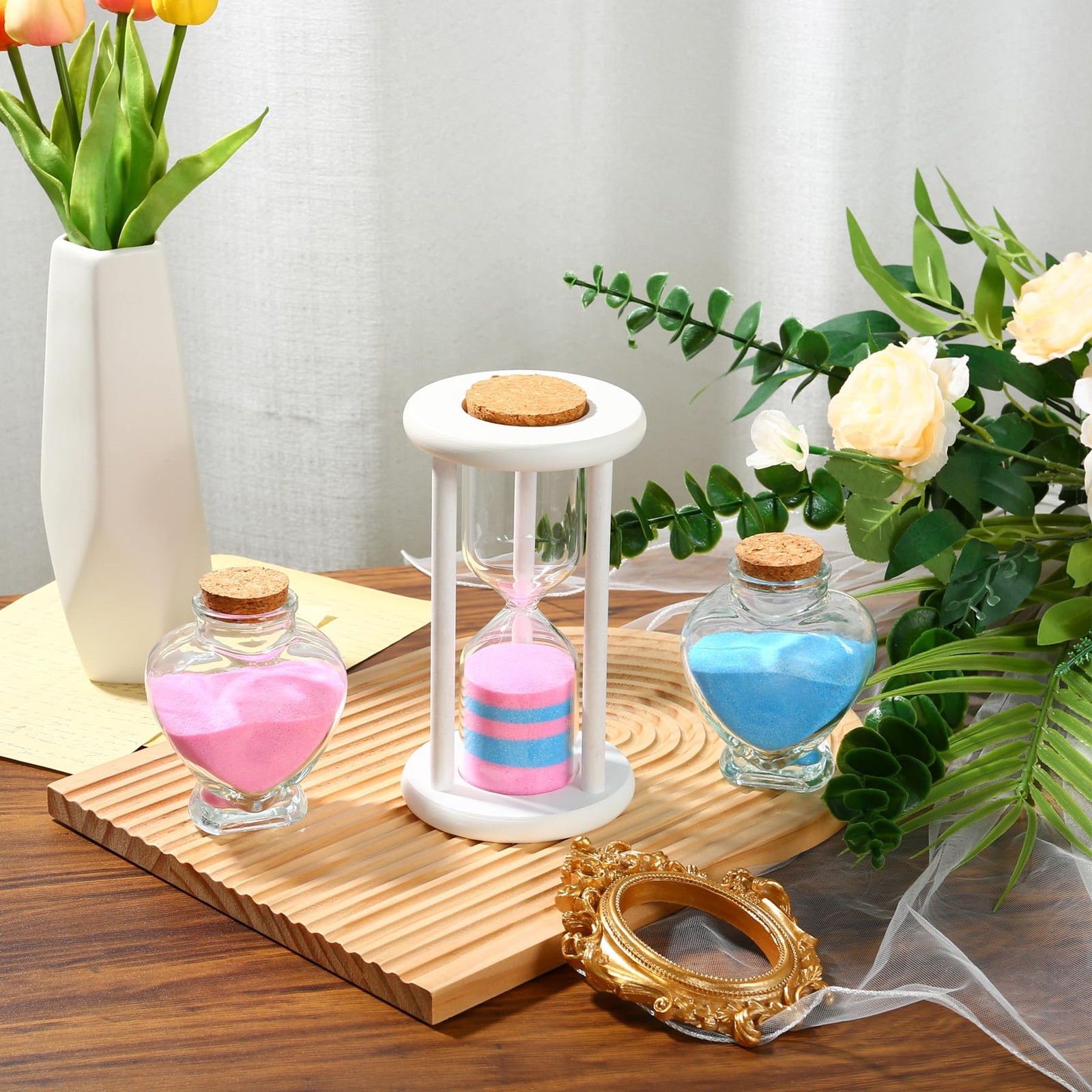 Unity Sand for Wedding Ceremony Set – 3 Pcs Small to Medium, White