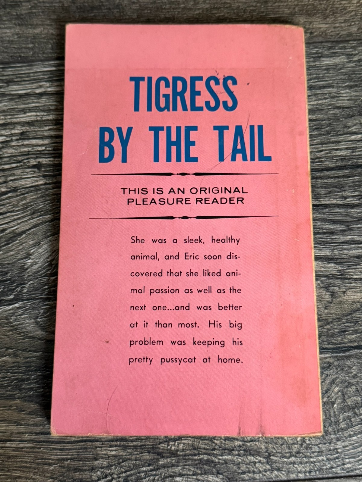 Vintage Sleaze Paperback Tigress By The Tail 1968 Pleasure Reader Eric Davidson
