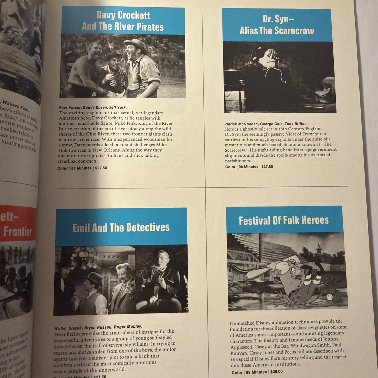 Walt Disney 1971-1972 Original Catalog 16mm Films For Rental Movie Magazine