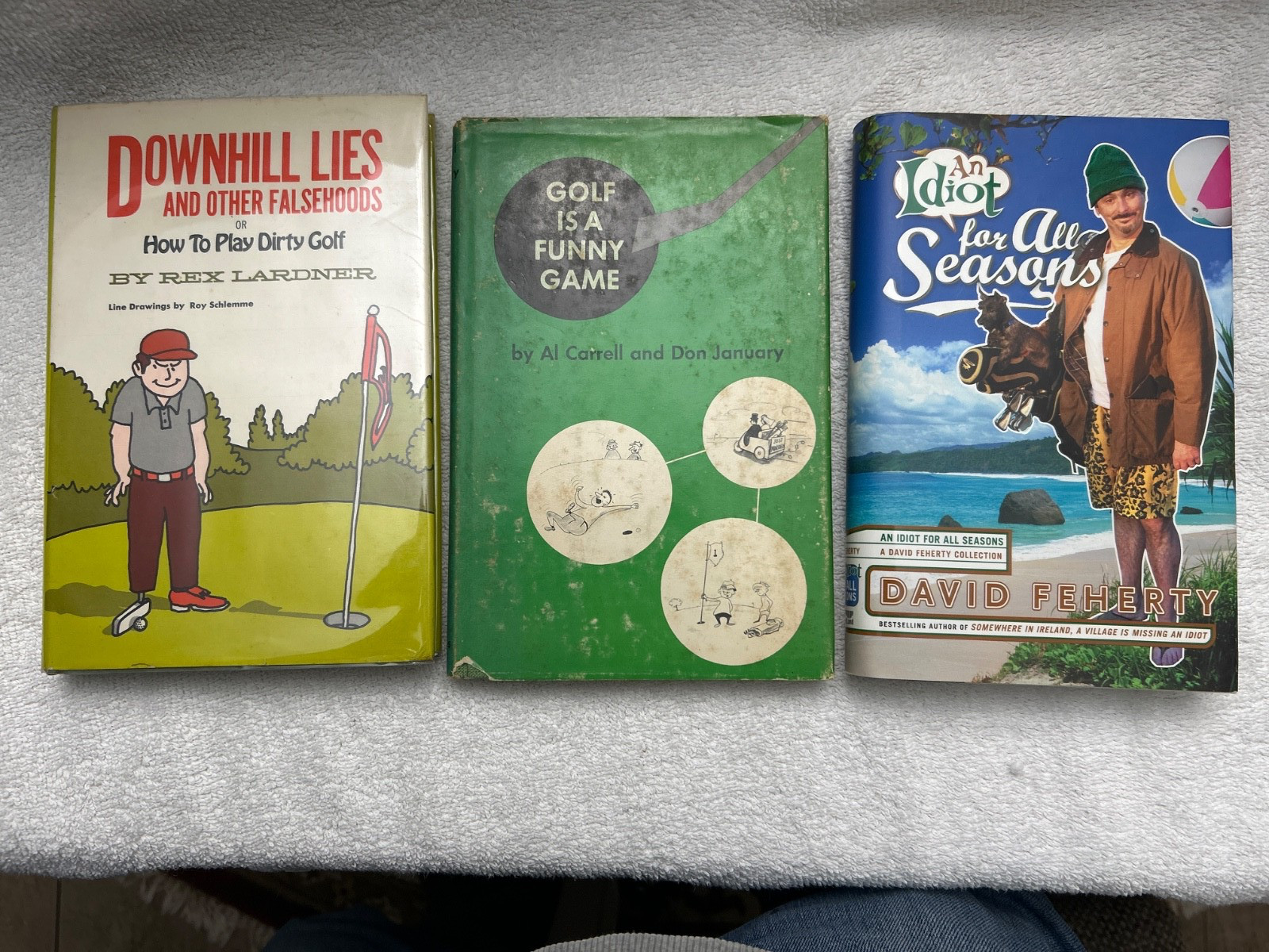 3 Funny vintage golf books 1967, 1973 &2005