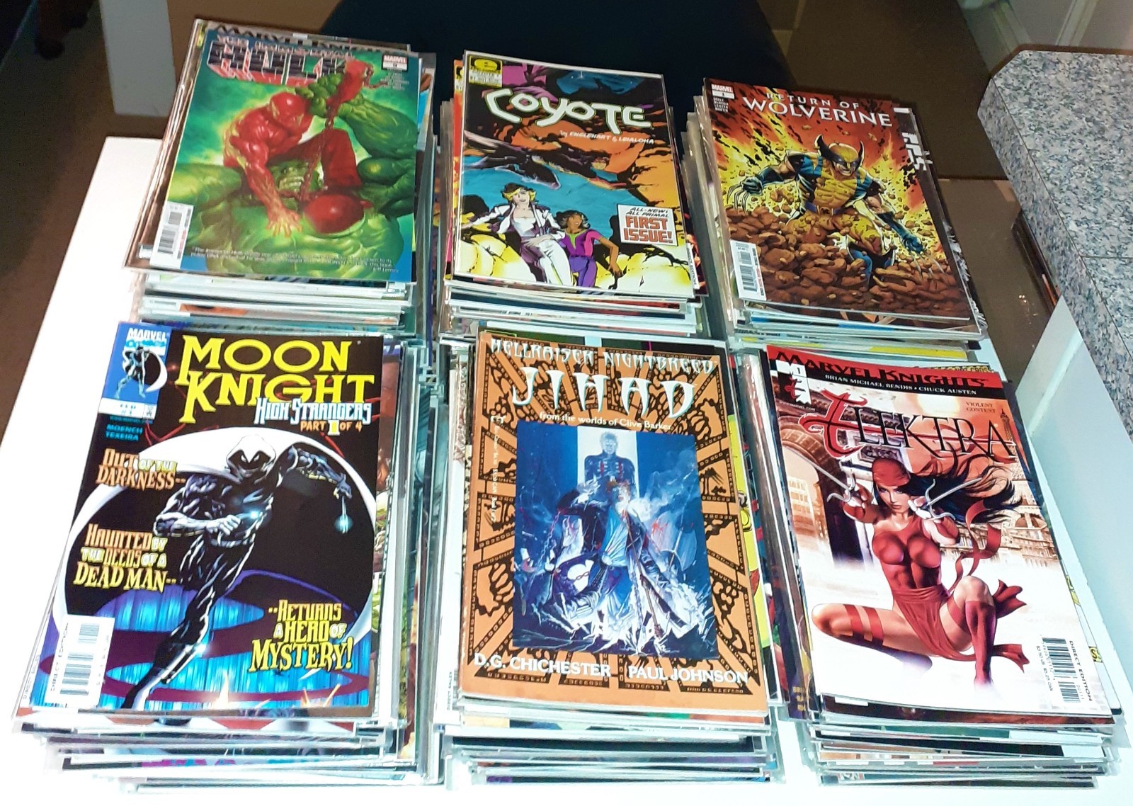 306x Huge COMICS lot 1980s 2000s Hellraiser Elektra Star Wars Hulk Vertigo Epic