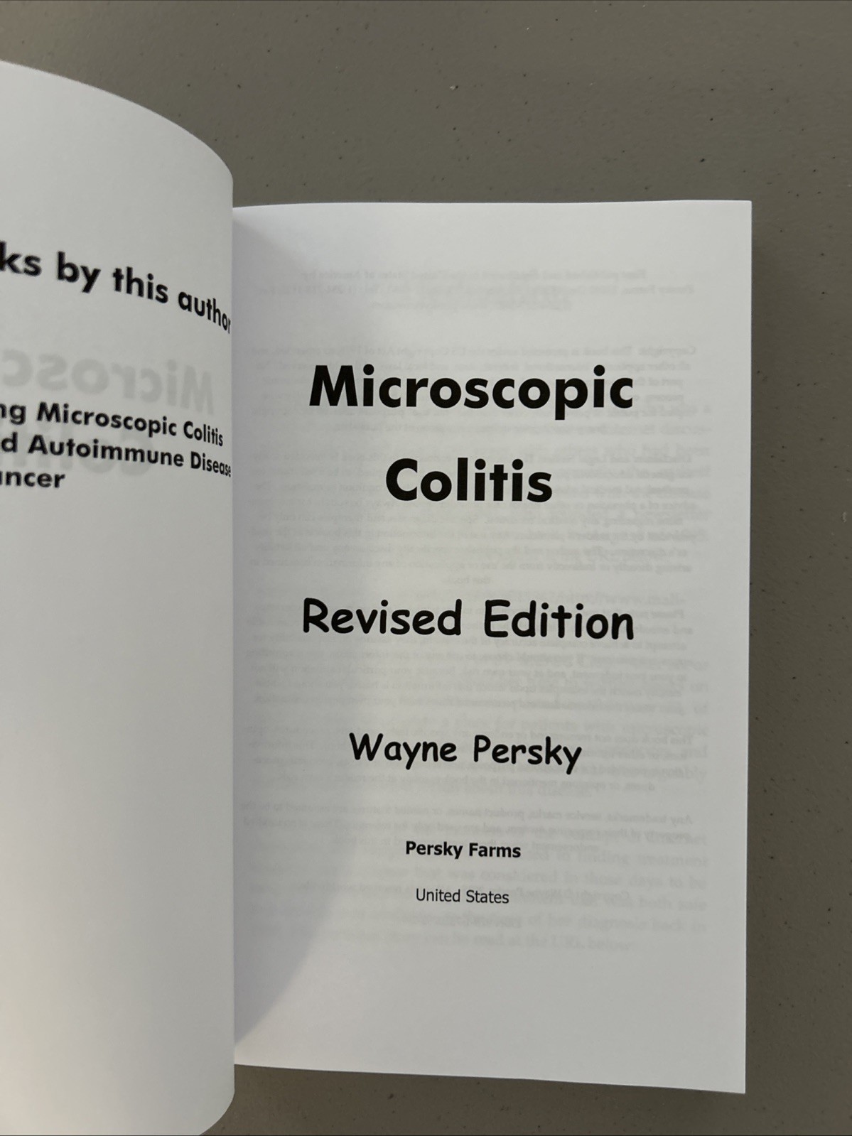Microscopic Colitis : Revised Edition by Wayne Persky (2018, Trade Paperback, VG