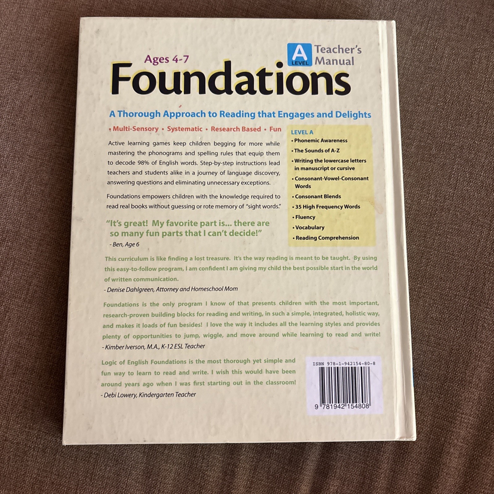 Foundations Level A Teacher’s Manual Logic of English Denise Eide 2nd Edition