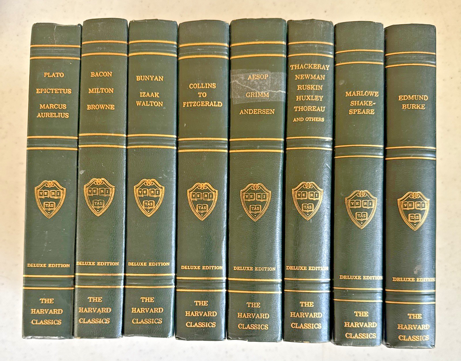 The Harvard Classics Deluxe Registered Edition 1937-38 Veritas Lot of 8 Books