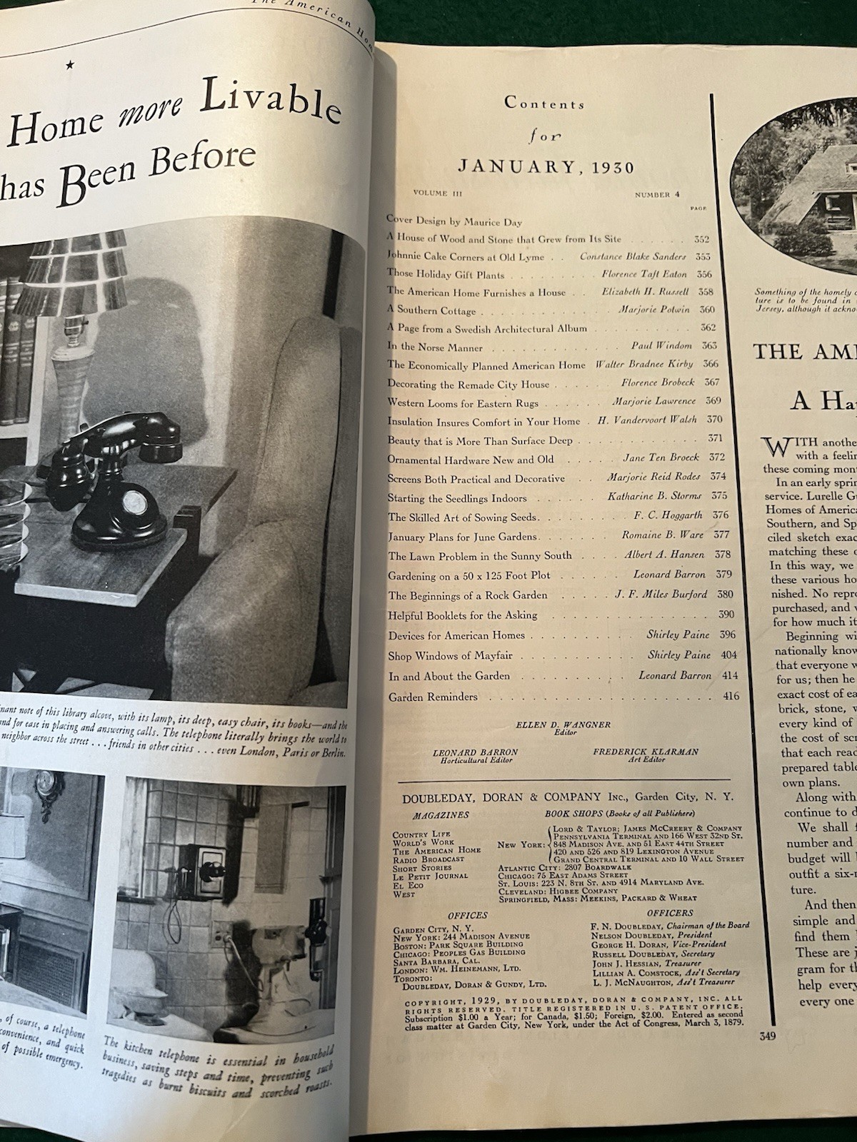 January 1930 The American Home – Huge Full Issue – 428 Pages – Amazing Ads!