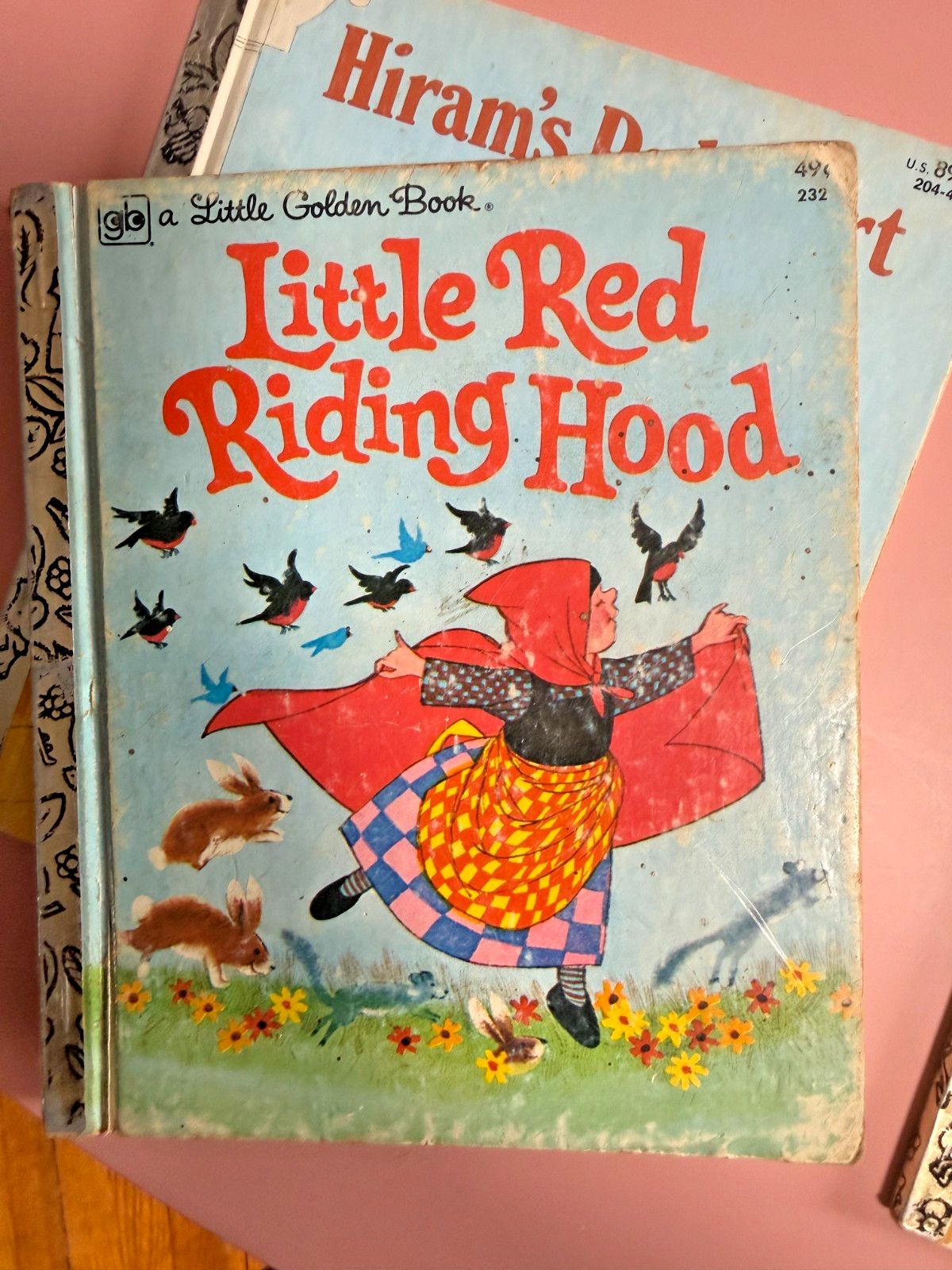 Little Golden Books Vintage Lot Of Five Books Hiram’s Red Shirt, Smoky The Bear