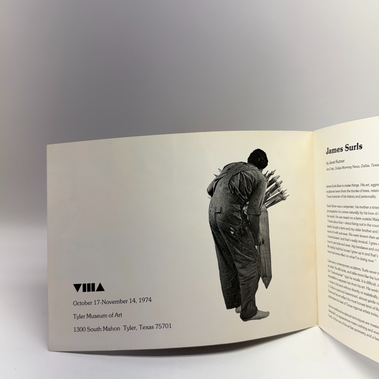 James Surls Wood Sculpture Drawings 1974 Exhibition Catalog Tyler Museum of Art