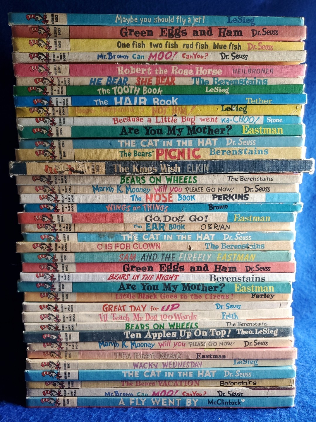 Lot of 38 Vintage Children’s Beginner Books Dr. Seuss Berenstains & More 1960-80