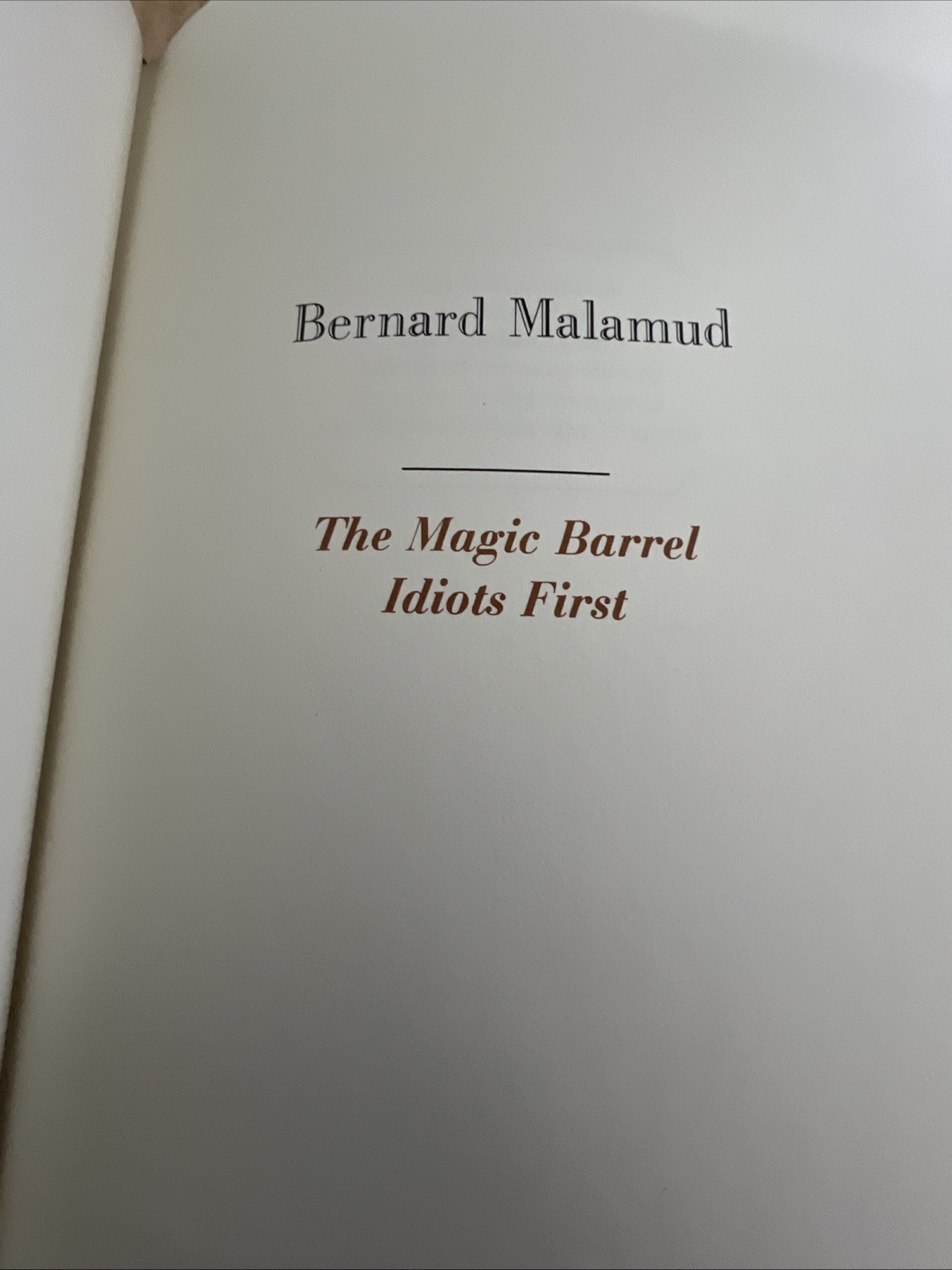 Bernard Malamud The Magic Barrel Idiots First Franklin Library Limited Ed. 1978