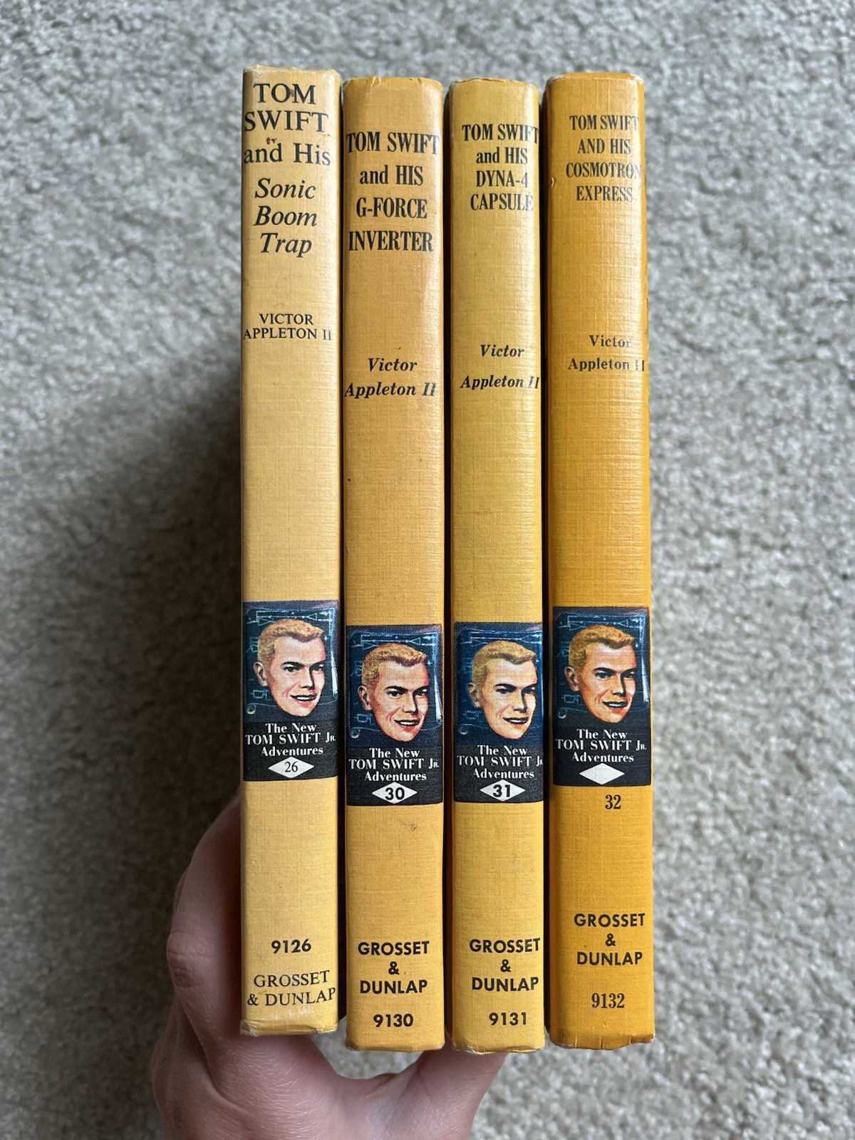 Tom Swift Lot Of 4 Hardbacks – #26, 30 G-Force, 31 Dyna-4, 32 Cosmotron Express