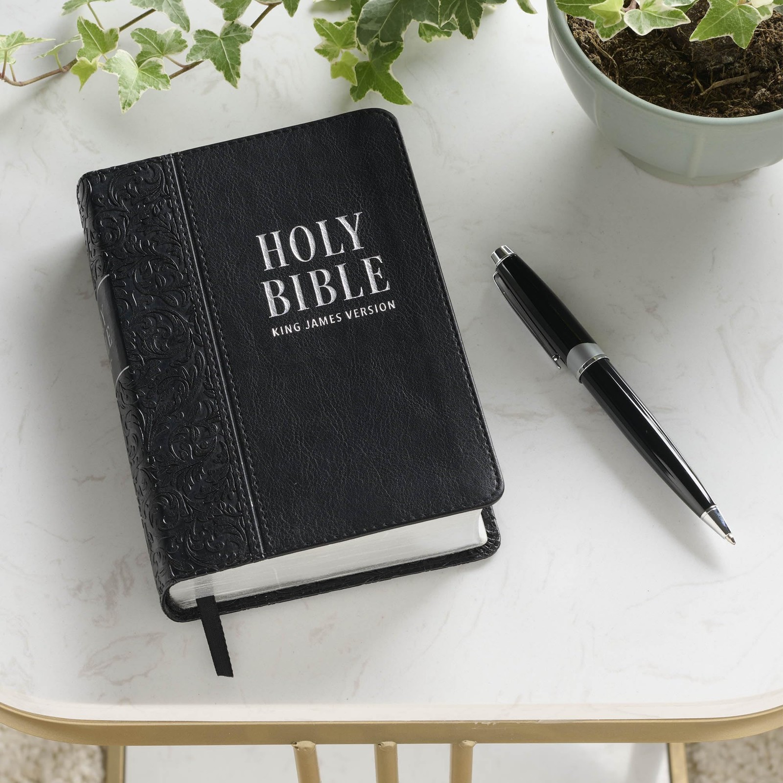 Compact Large Print KJV Holy Bible – Red Letter Edition with Ribbon Marker