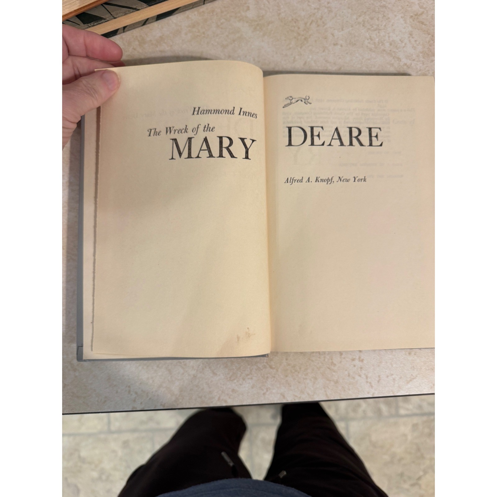 The Wreck of the Mary Deare Hammond Innes 1956 Alfred A Knopf Hardcover Book