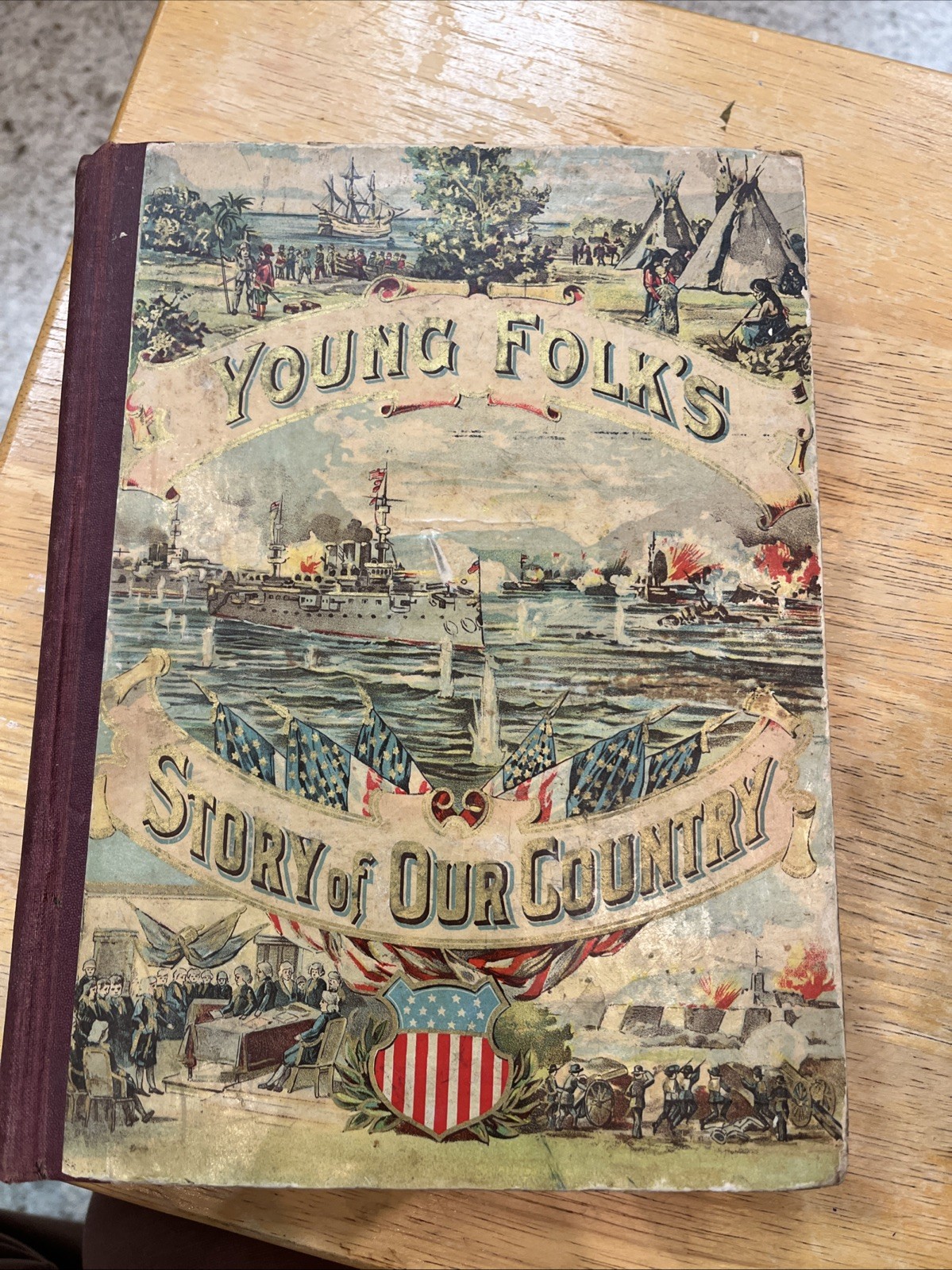 Young folks story Of Our Country Antique Book 1899 Americana Fourth Of July