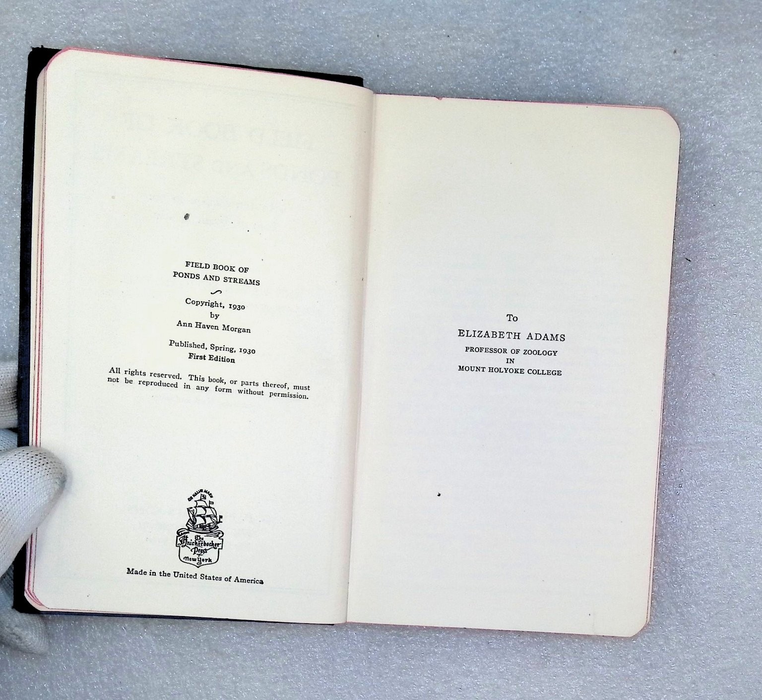 Field Book of Ponds and Streams Ann Haven Morgan 1930 First Ed Illustrated