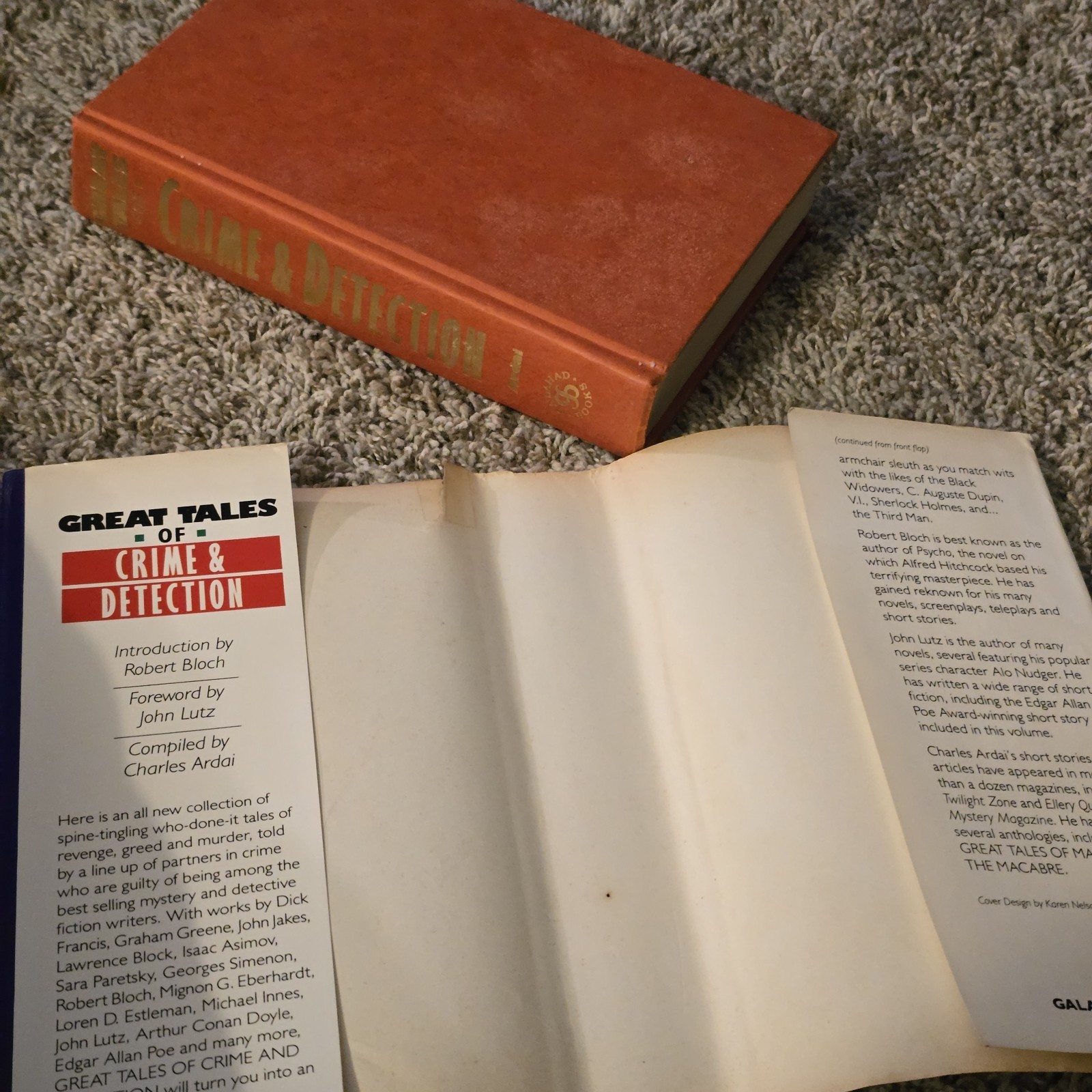 Vtg Great Tales Of Crime & Detection Ardai~Bloch~Lutz 1991 Galahad Books NY