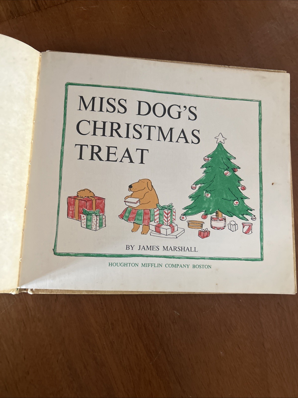 Miss Dog’s Christmas Treat by James Marshall (1973, HC ) Stated 1st Printing