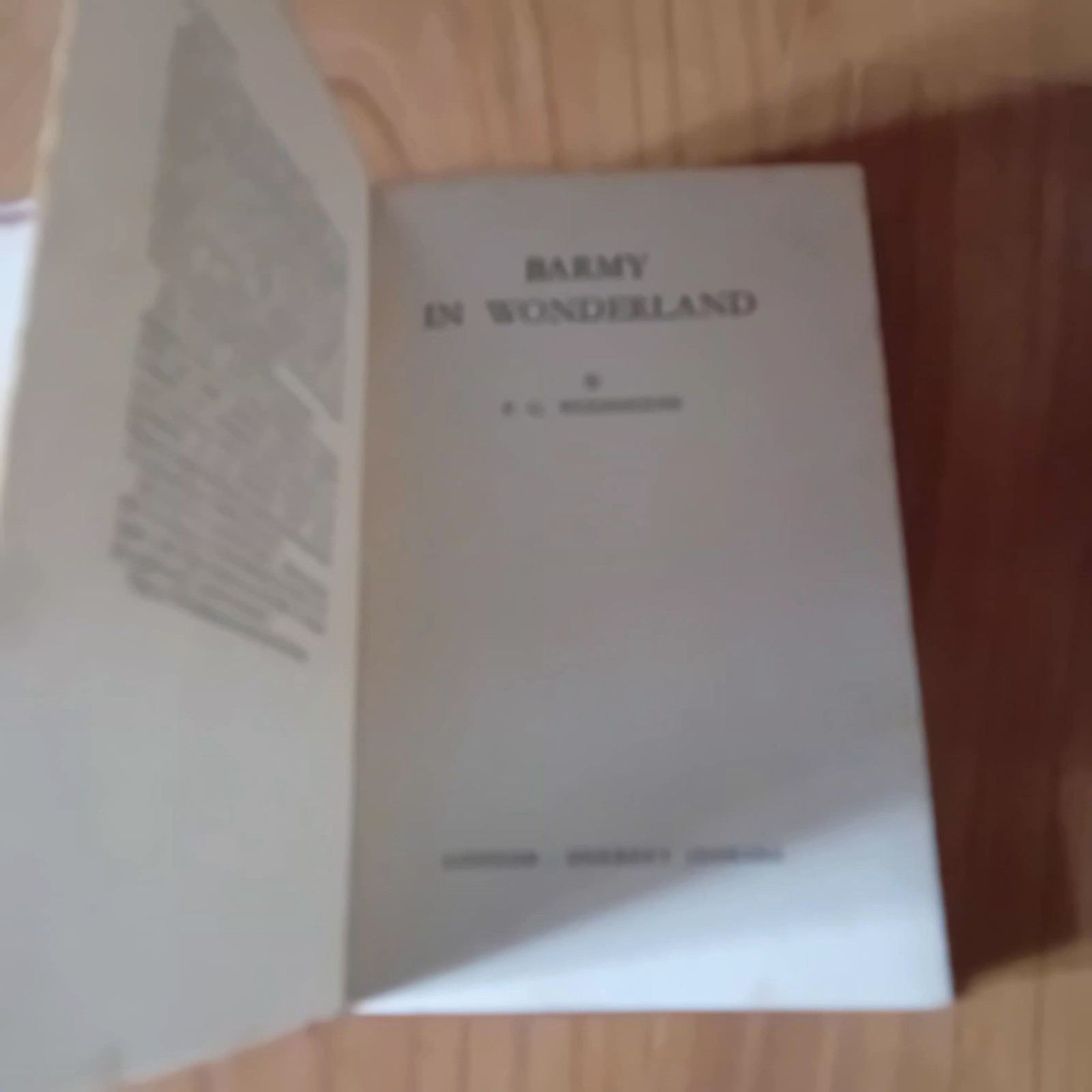 P.G. Wodehouse Barmy in Wonderland 1952 First Edition D/W Herbert Jenkins