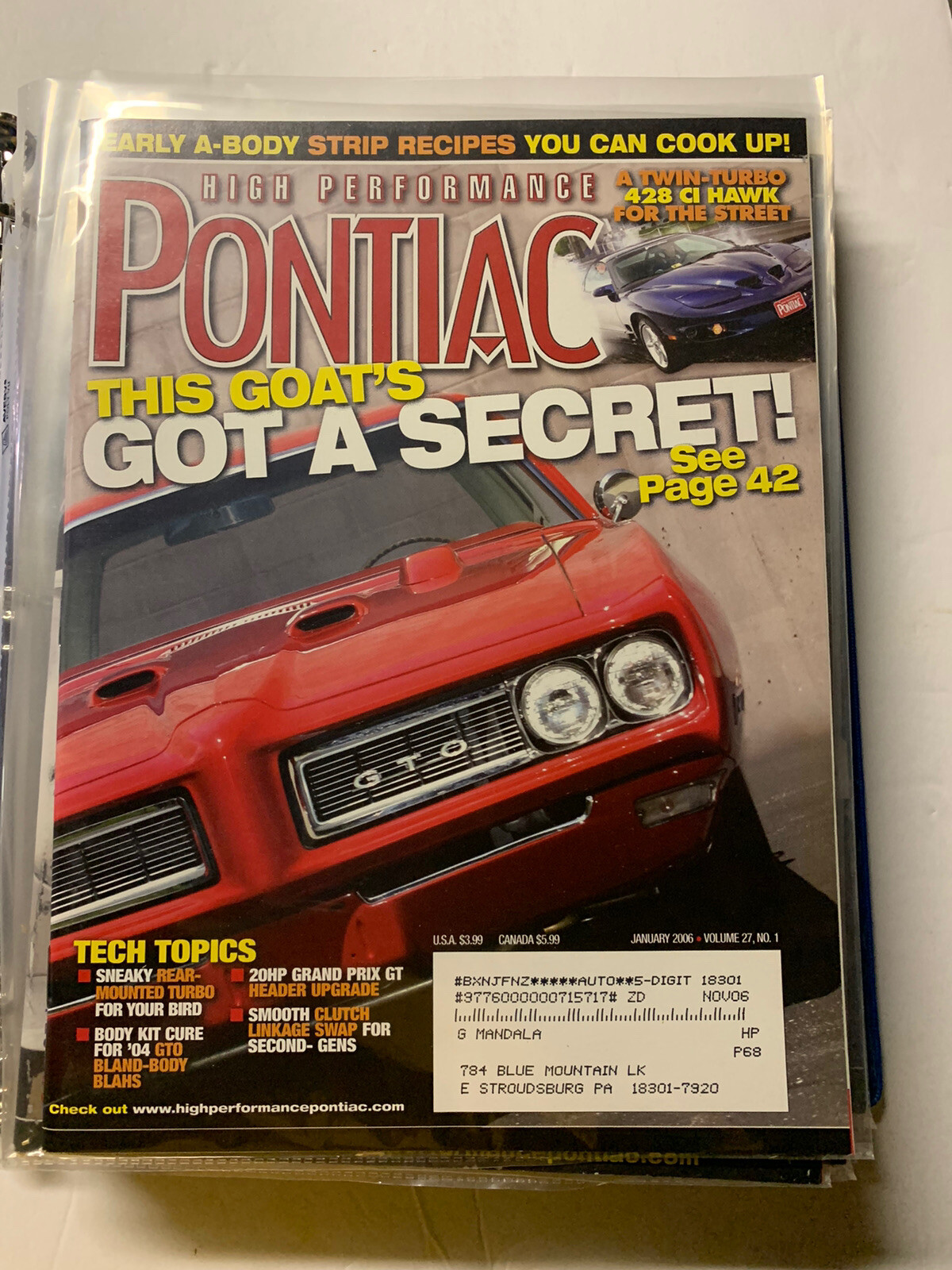Pontiac MAGAZINE 2006… 12 In Total. Near Mint-Mint. None Finer