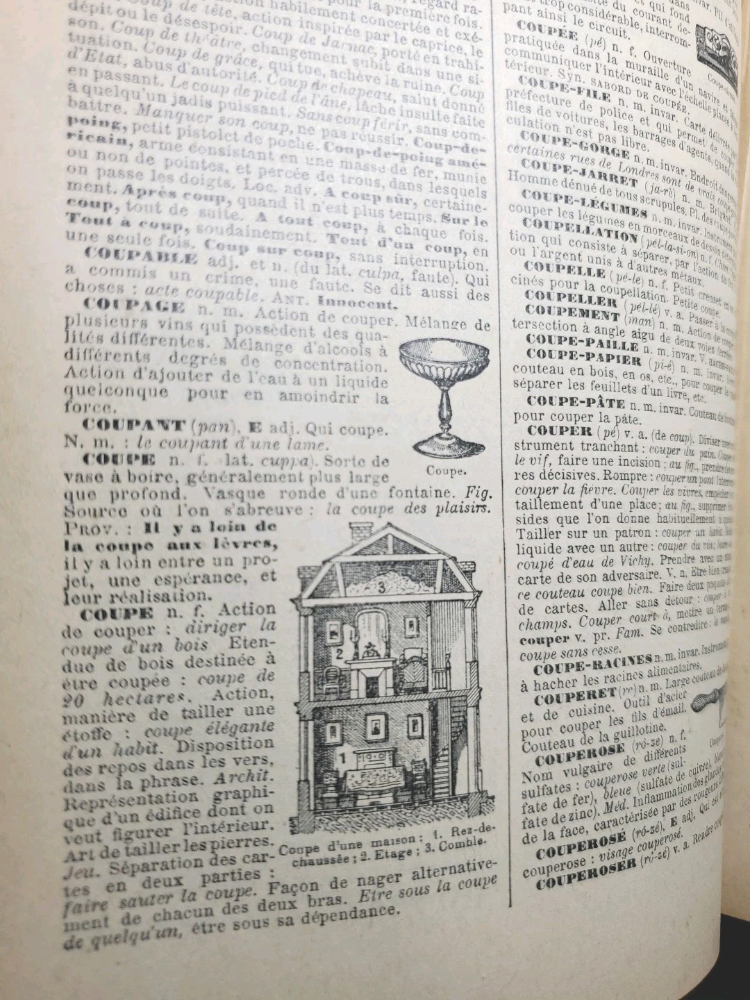 Antique 1920s Petit Larousse Illustrated Dictionary Paris HC French 1664 Pages