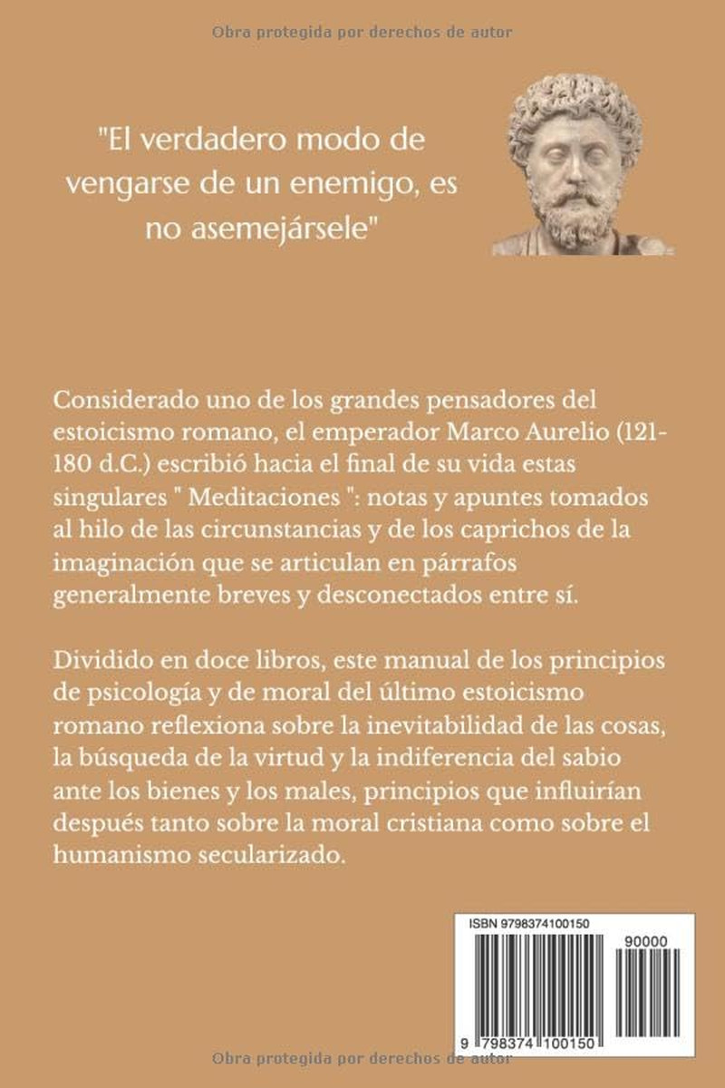 Meditaciones Marco Aurelio Filosofia Romana Libro Estoicismo Spanish Paperback