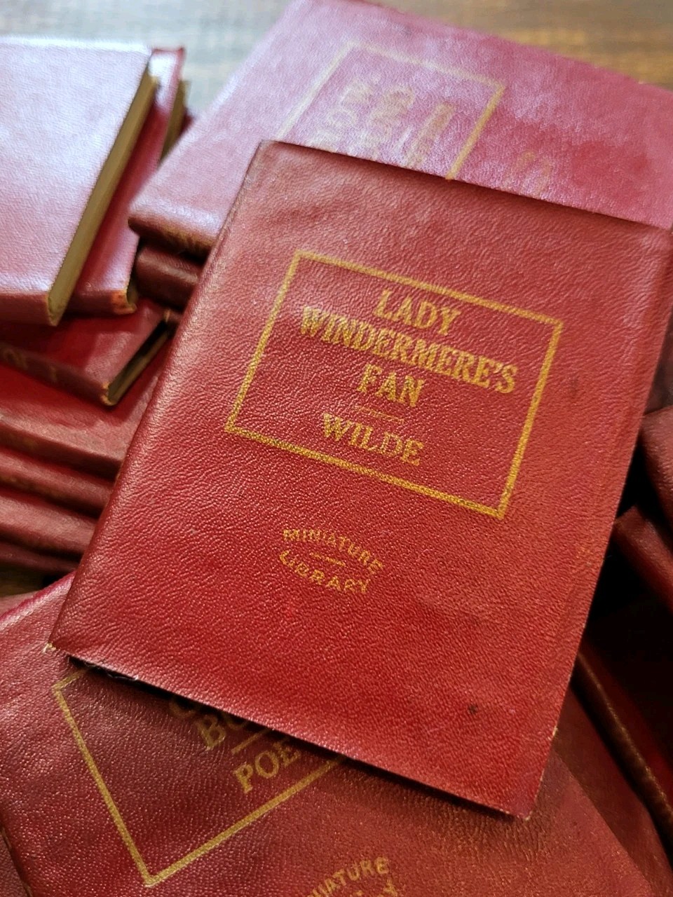 Lot of 66 Vintage 1920s Little Leather Library Miniature Red Books Collection