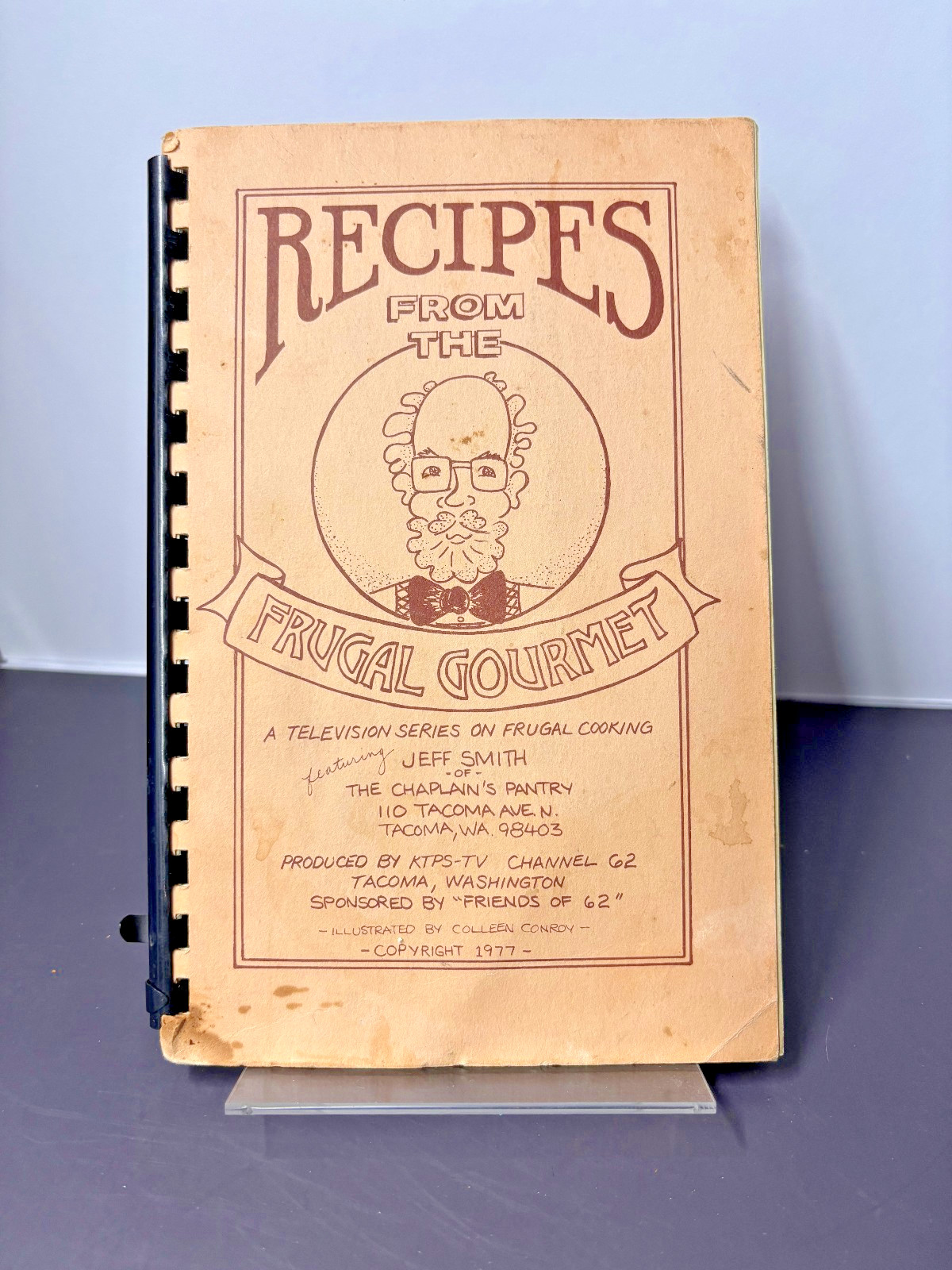 Cookbook Frugal Gourmet Jeff Smith 1977 KTPS-TV Tacoma Original Spiral Rare PBS