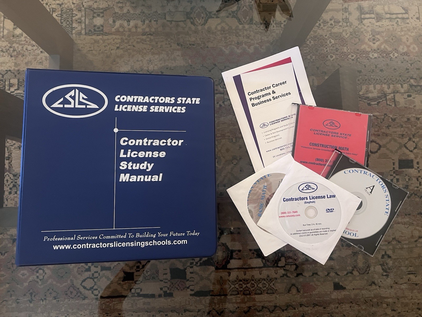 Contractors State License School Services Study Manual Binder For CA CSLB Exam