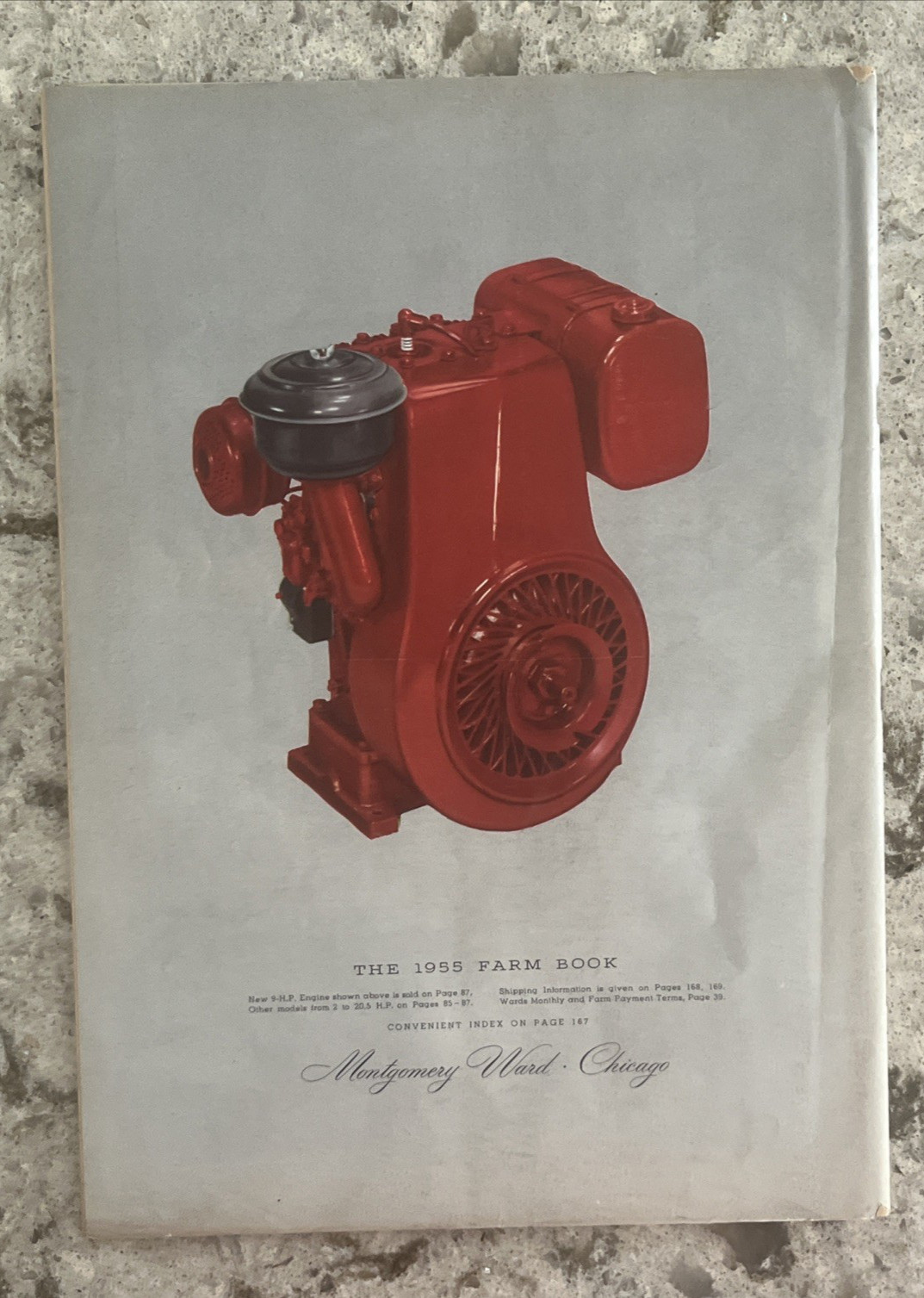 1955 Montgomery Ward Farm Book Illustrated Catalog w/order form 182 pages EX