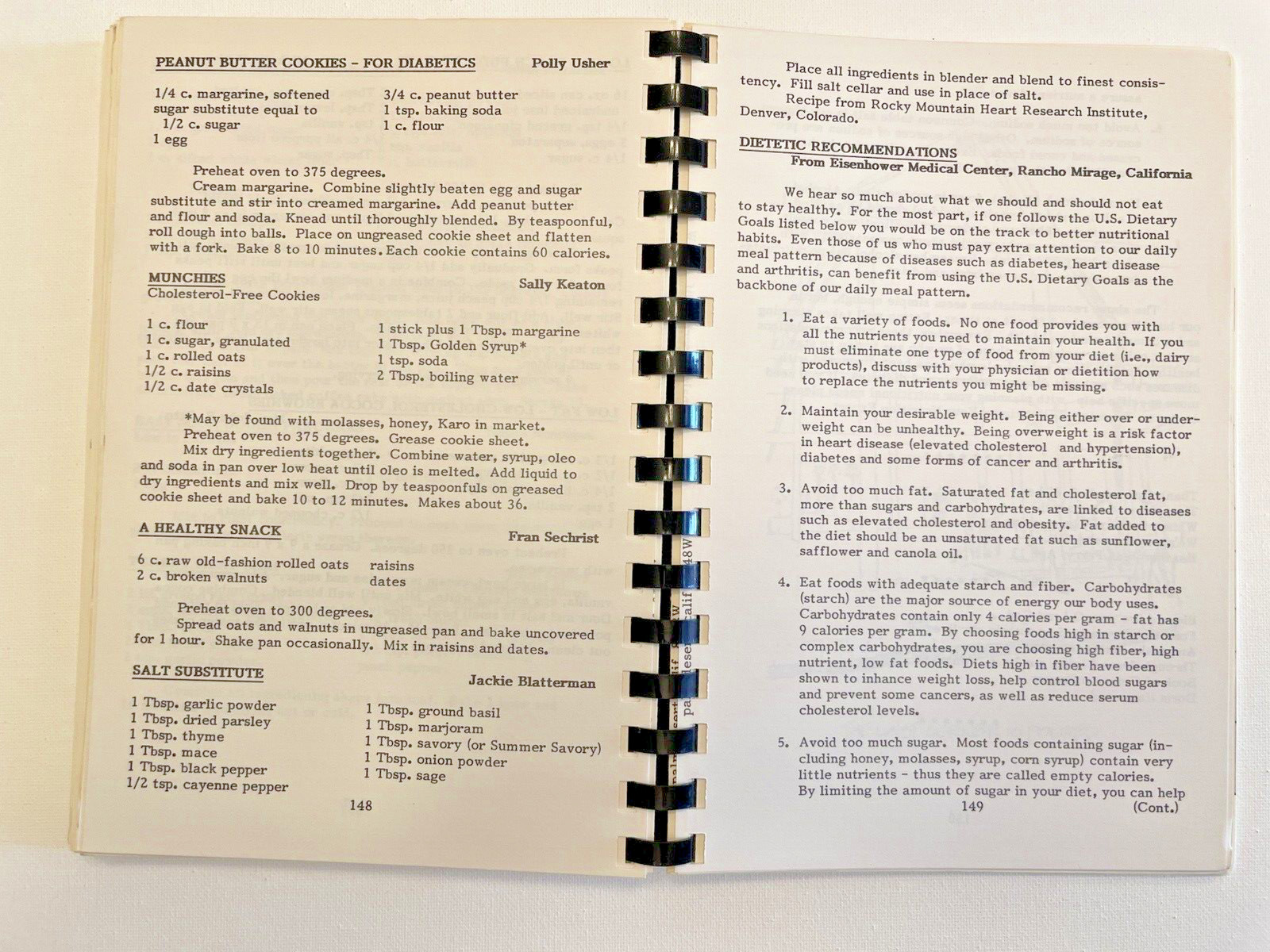 Cookbook Palm Desert California CA Five Loaves Two Fish & a Cook Recipes Book