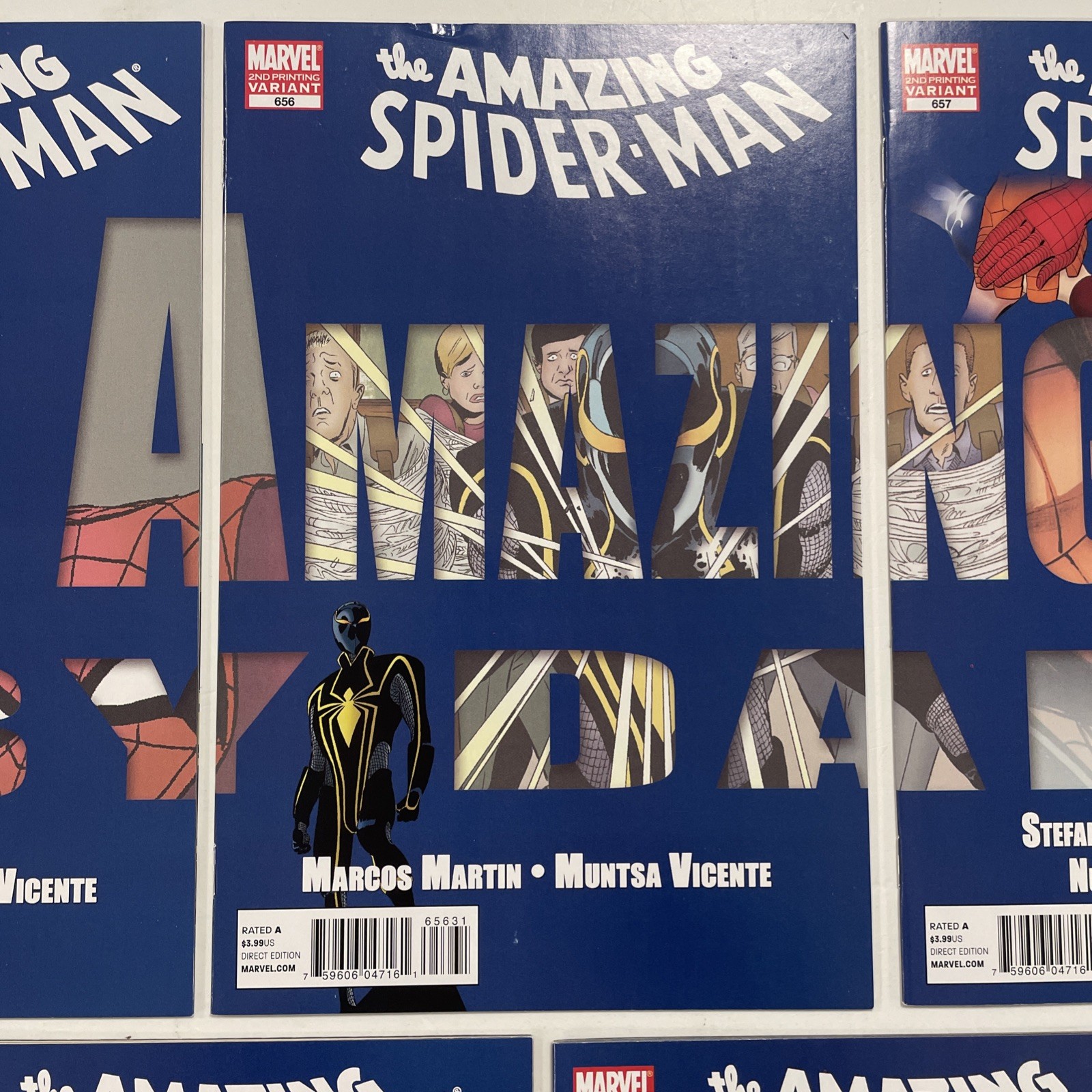 Amazing Spider-man #655-659 2011 2nd Print Variants Complete Puzzle Set