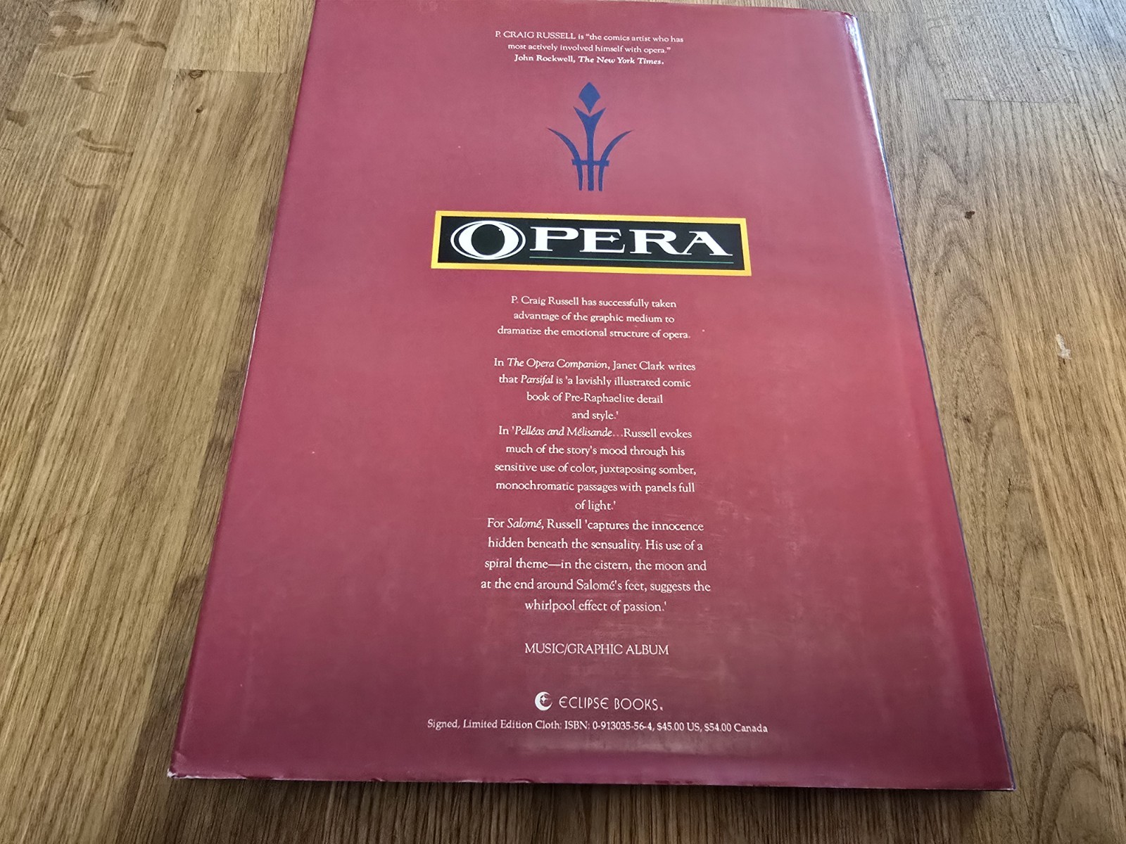 Opera Hardcover Signed and Numbered 1990 Eclipse Books P. Craig Russell