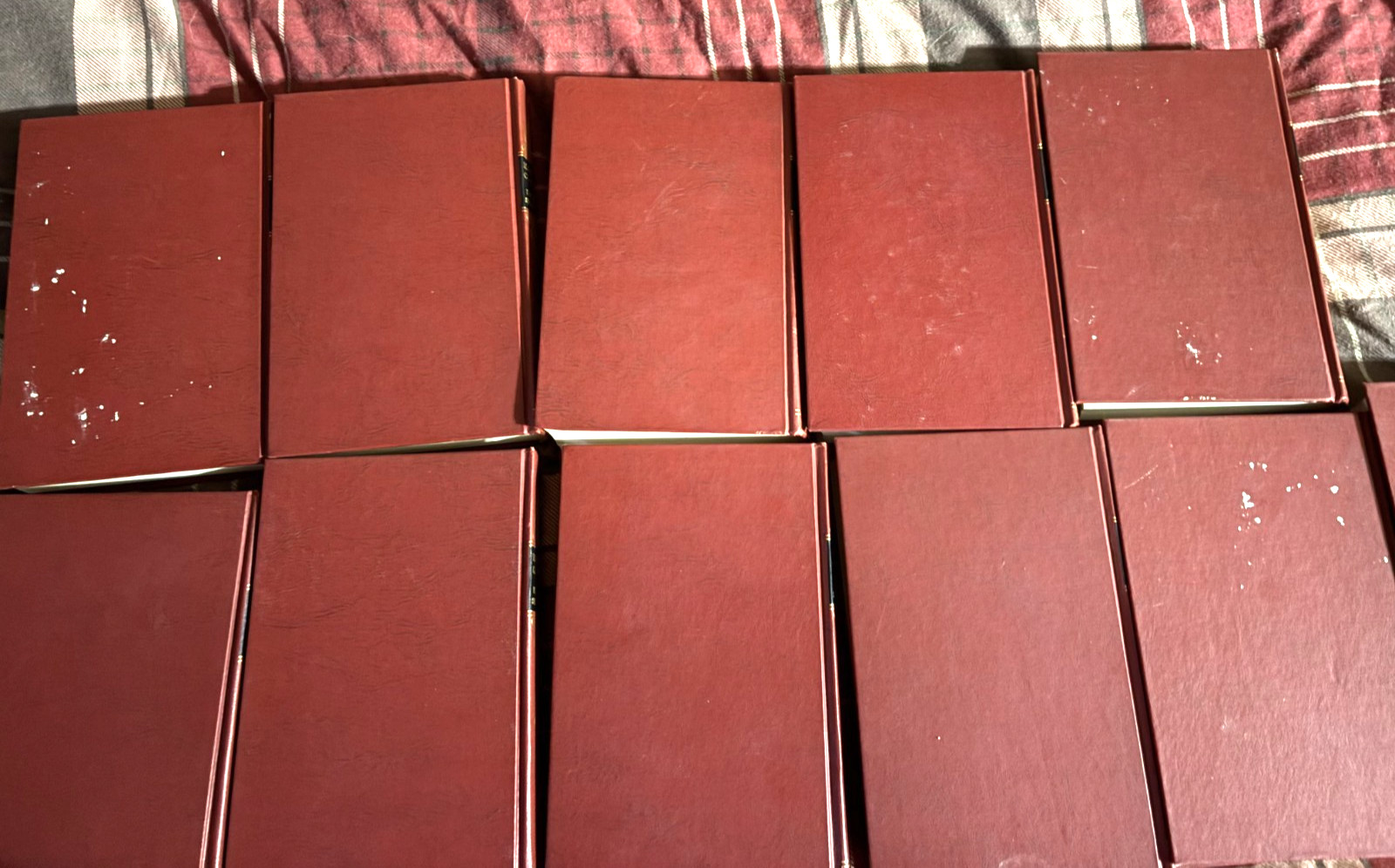 11 volumes of the Harvard Classics 5,6 8-16 red covers gilt 1965 edition VGC