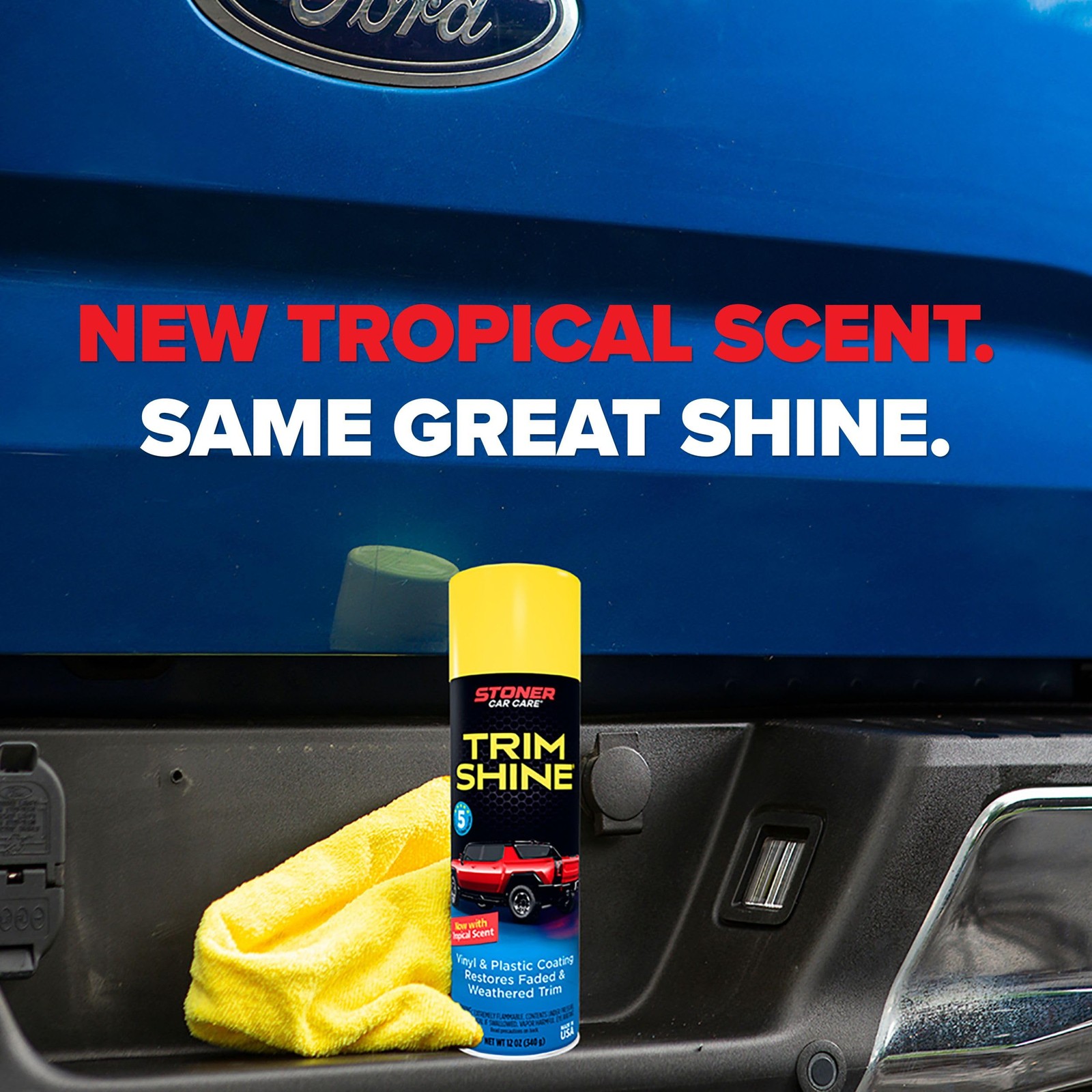 Trim Shine Restorer for Cars – Black Plastic Protectant Coating – 12 oz 6 Pack