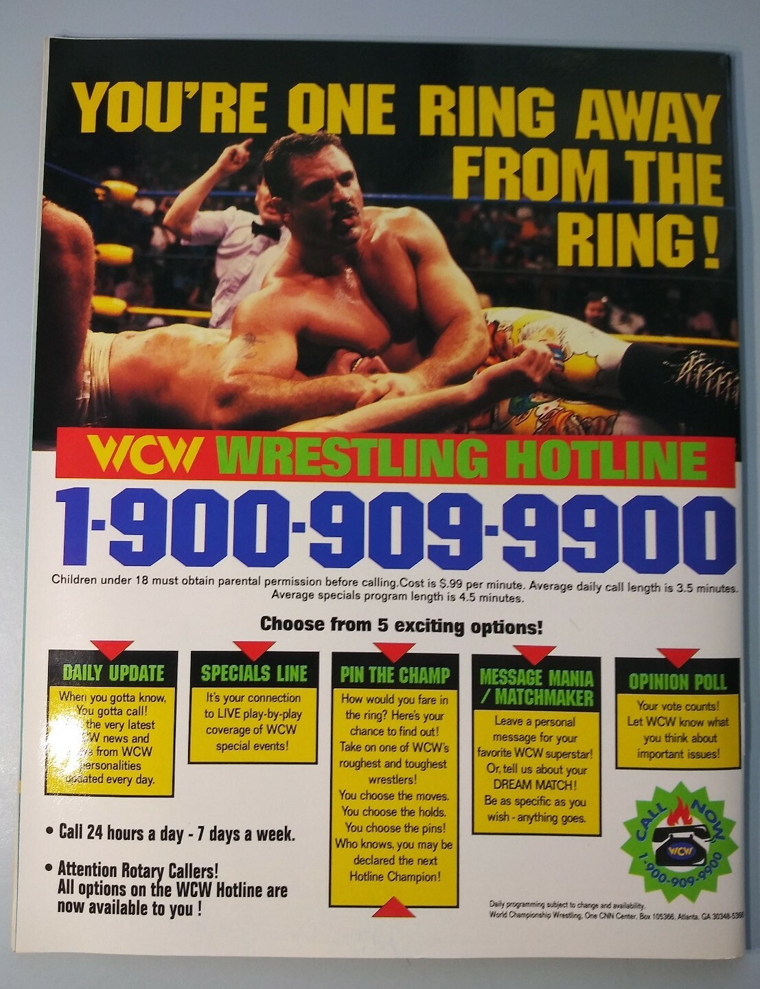 WCW MAGAZINE January 1993 Brian Pillman Ron Simmons WWF PWI