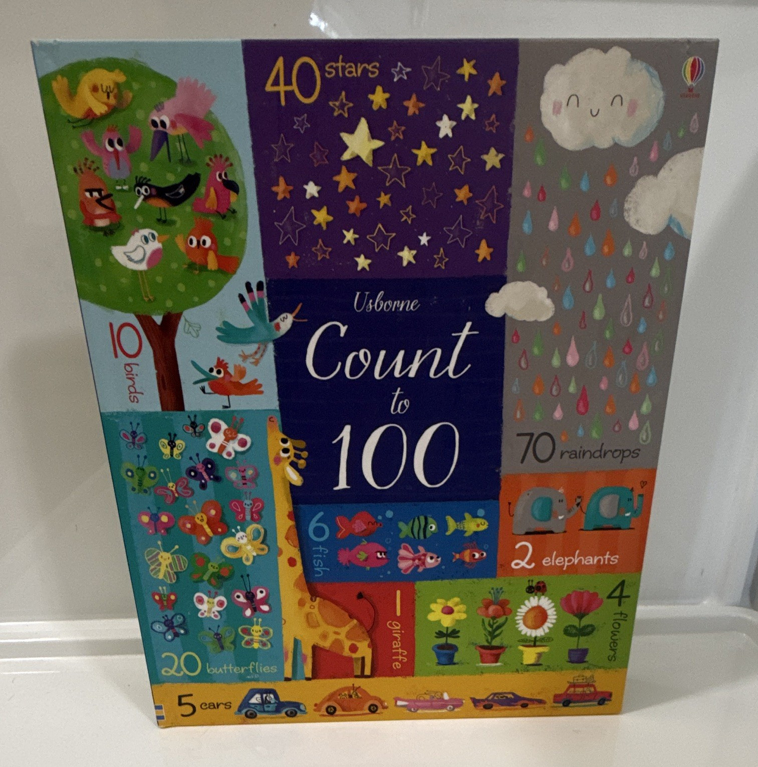 Usborne Count to 100 Board Book English Counting & Numbers Picture Book Ages 2-8