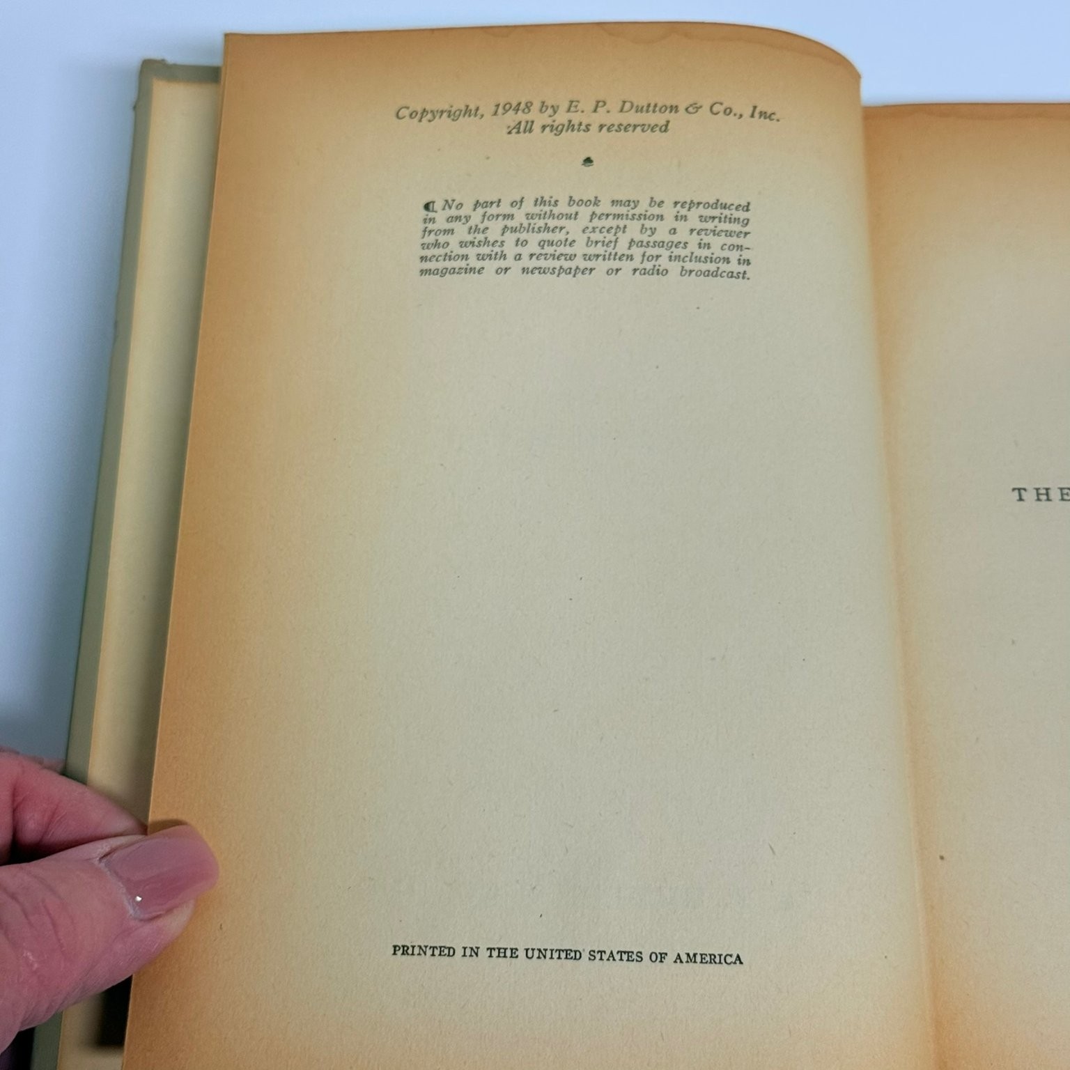 The Victory of Paul Kent Garth Hale 1948 First Edition E.P. Dutton