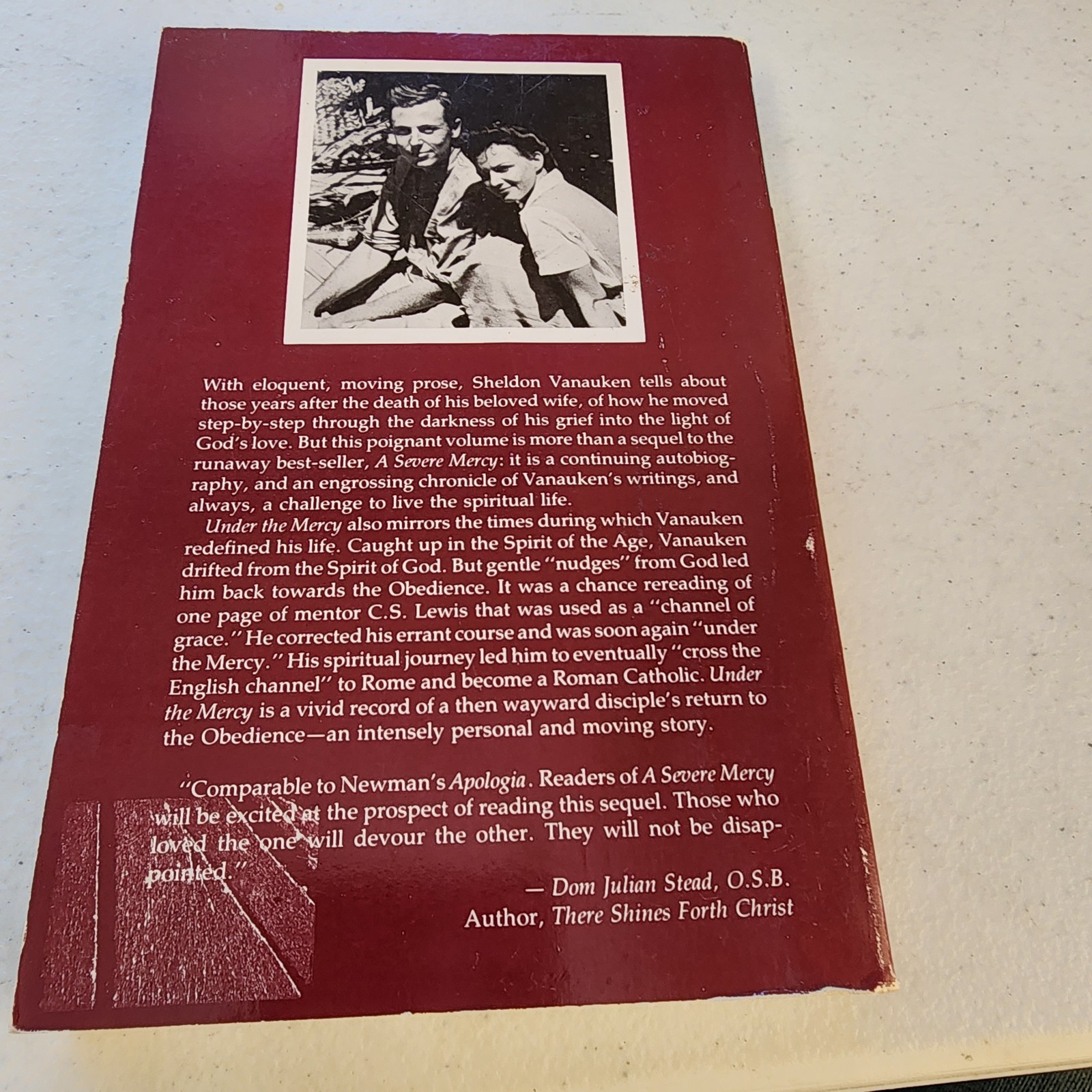 Under the Mercy by Sheldon Vanauken. A Sequel to A Severe Mercy VTG 1988