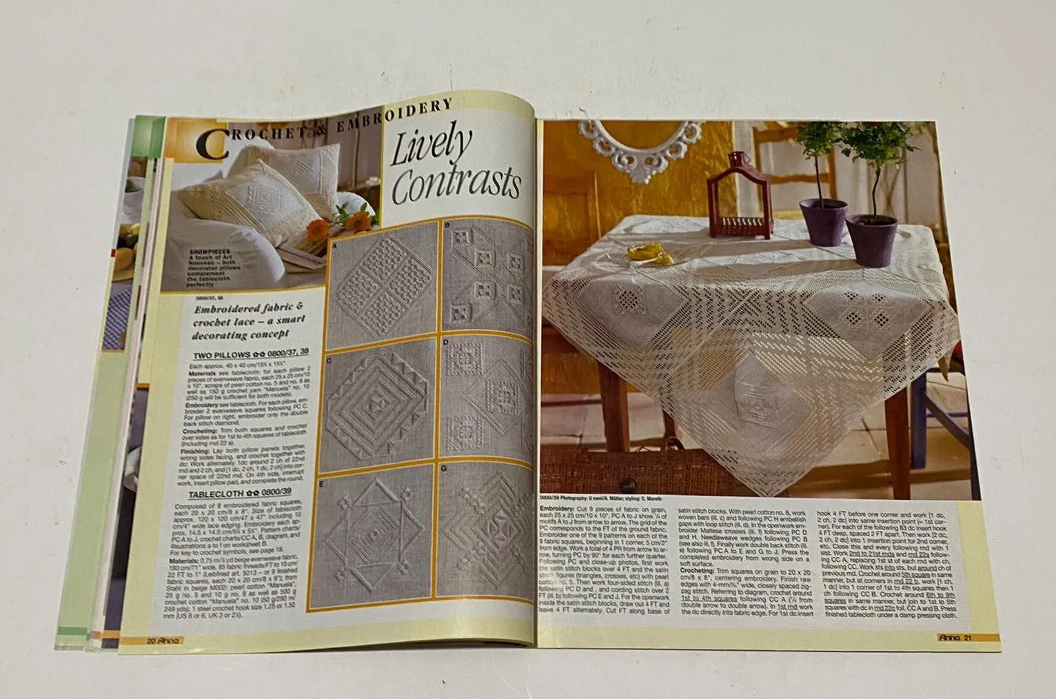 Vintage ANNA Burda Knitting & Needlecrafts Magazine AUG 2000,Creative Projects