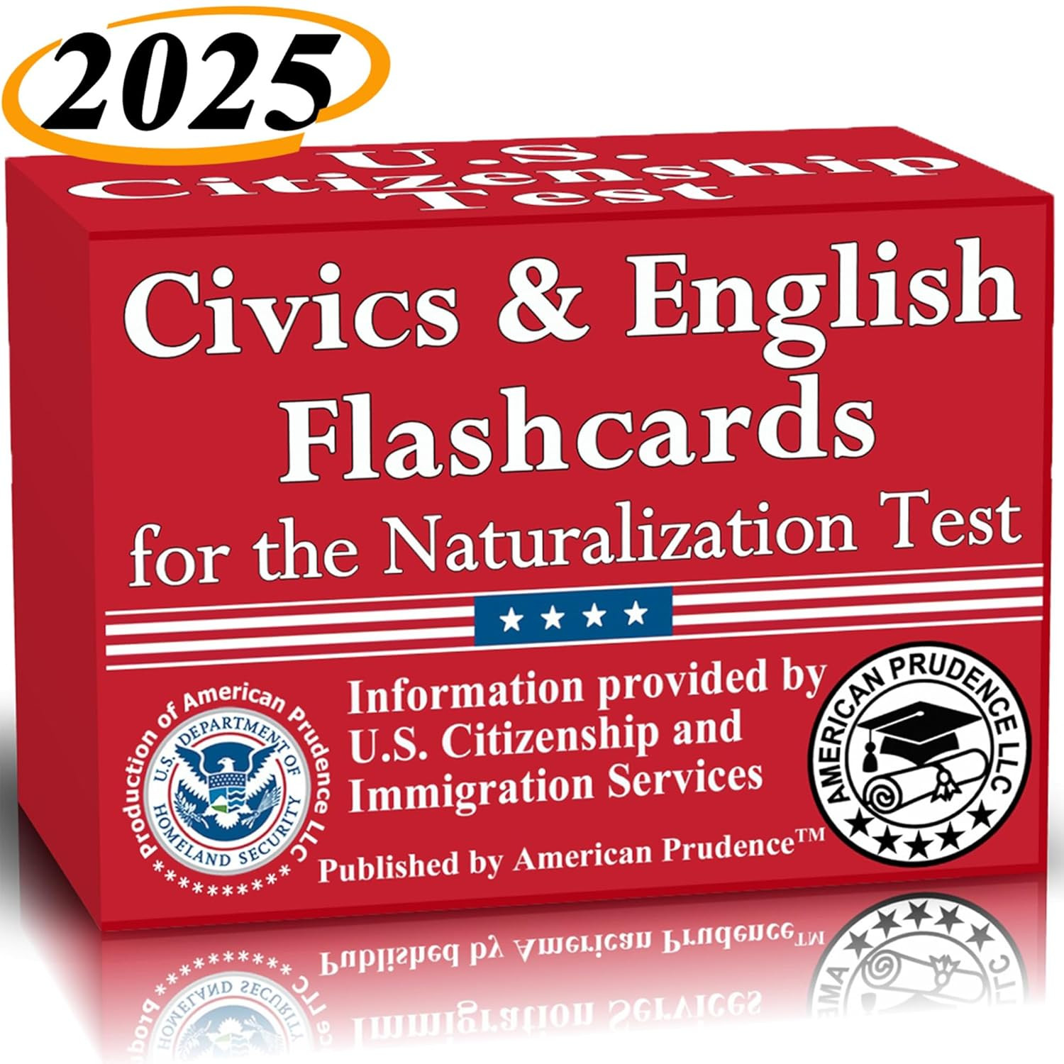 US Citizenship Flash Cards 2025 to Study for the Naturalization Test Includes Ci