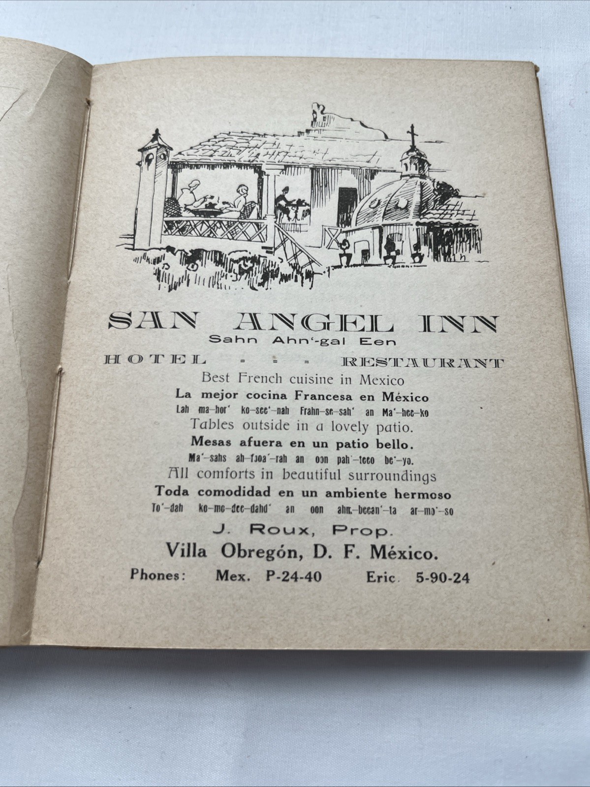1935 Spanish For Your Mexican Visit Cloth Cover Book By Frances Toor 222 Pages