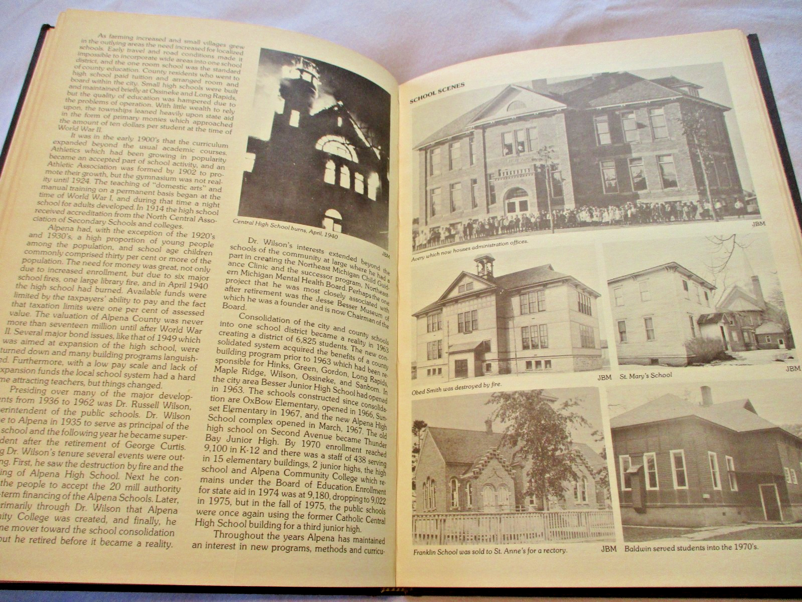 HOME WAS ALPENA Bicentennial History JOHN WESLEY LAW North Michigan Photos 1975