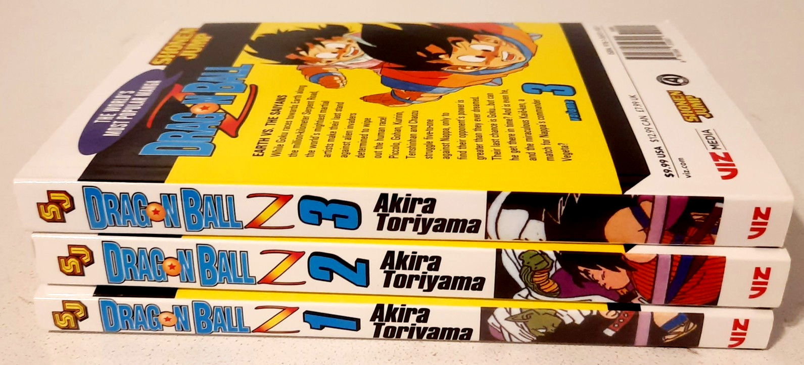 Dragon Ball Z, Volume 1, 2 & 3 Akira Toriyama Shonen Jump Manga Paperbacks