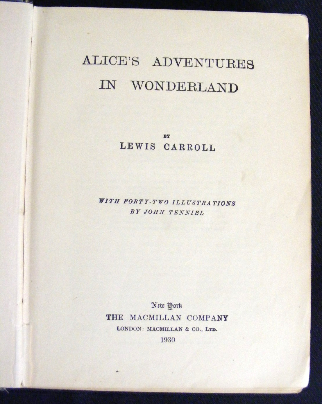Alice’s Adventures in Wonderland Through Looking Glass by Lewis Carroll HC 1930