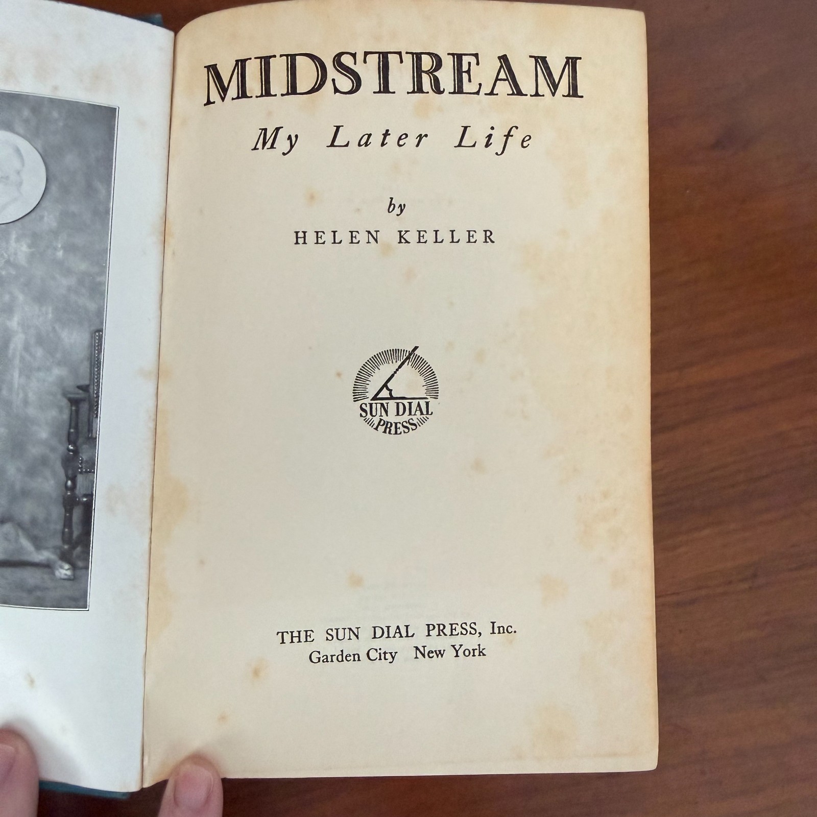 Midstream: My Later Life by Helen Keller – 1937 Sun Dial Press Edition – Vintage