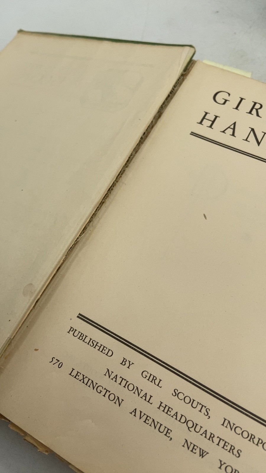Girl Scout Handbook Girl Scouts, Inc. Hardcover New Edition 1933