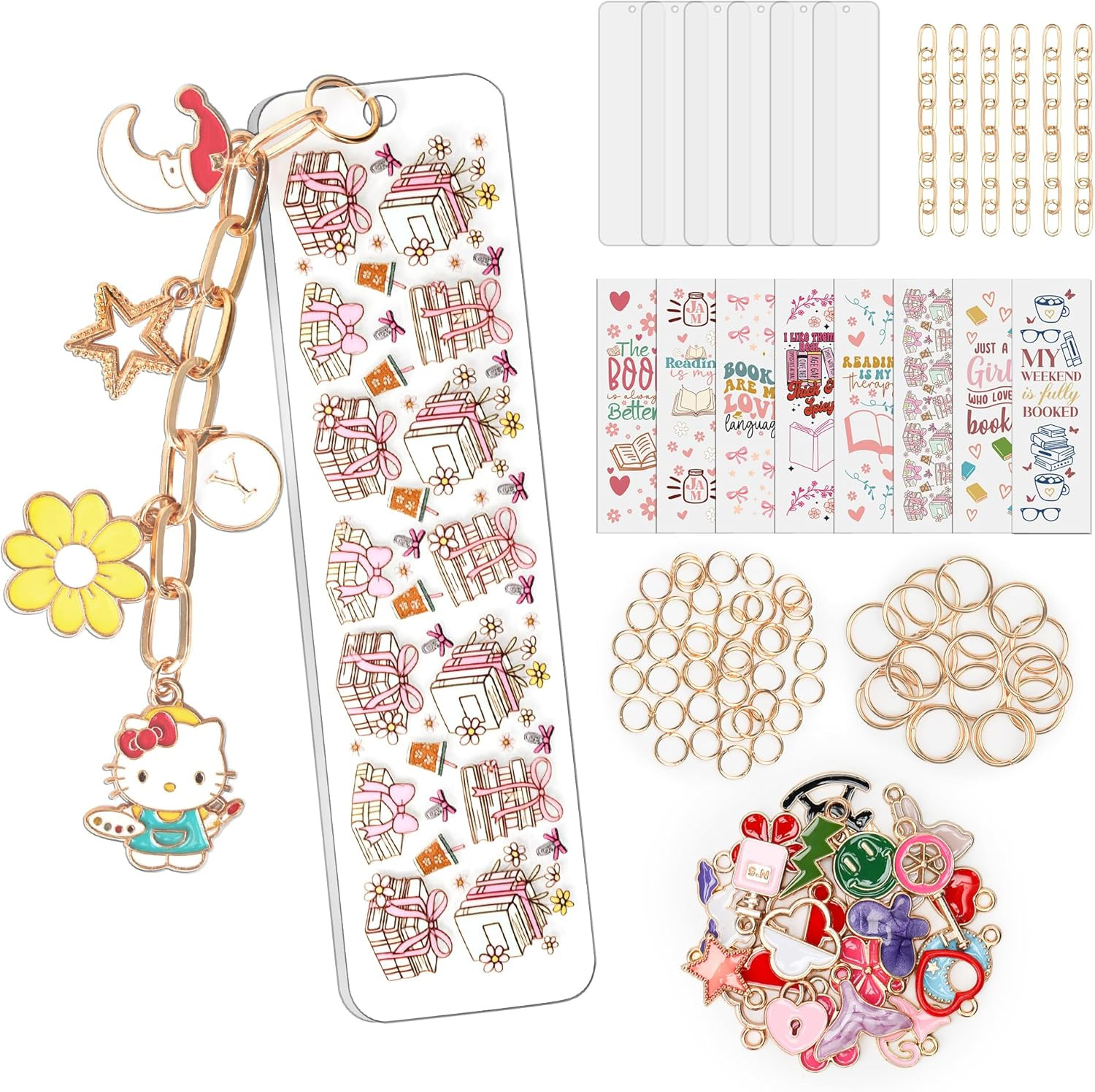 100 Pcs Book Acrylic Bookmark Blanks(2Mm) Thicken 6 DIY Bookmark Making 8 Book U