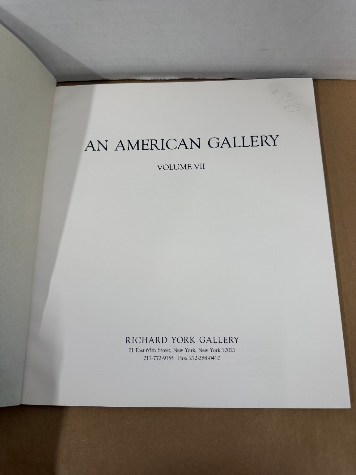 An American Gallery Volume VII Richard York Gallery Art Catalog
