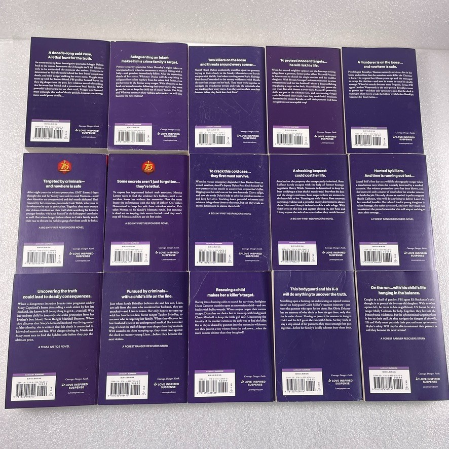 Harlequin Love Inspired Suspense Romance Book Lot 15 Rhonda Starnes Jenna Night