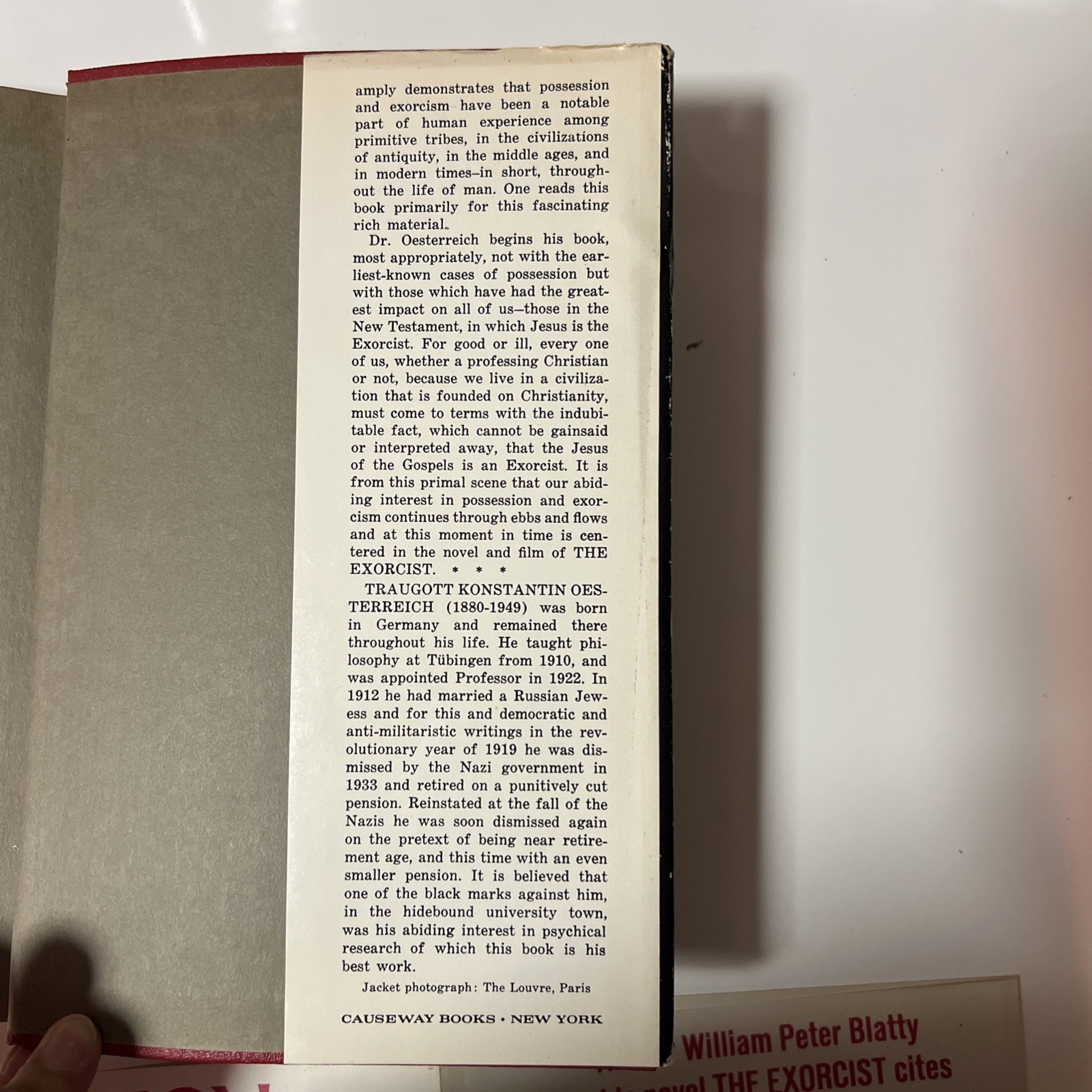 POSSESSION AND EXORCISM – Traugott K Oesterreich ( HC/DJ 1974) First Edition